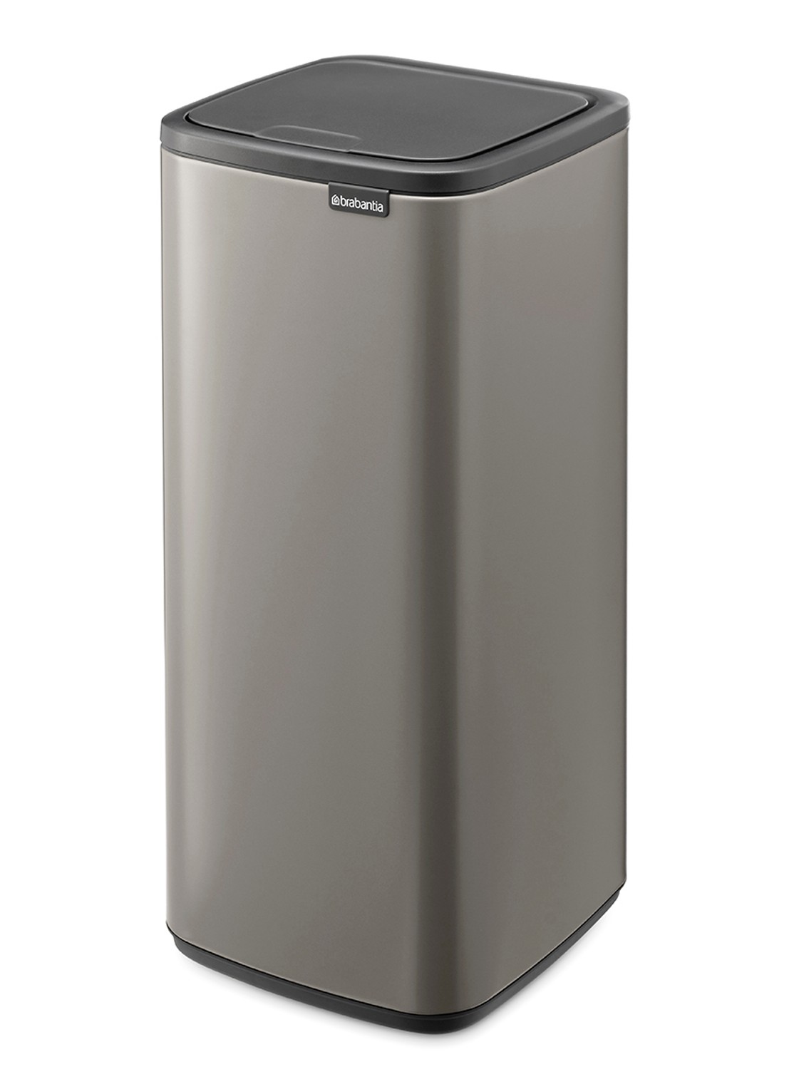 Brabantia Bo touch prullenbak 30 liter - voorkant grijs