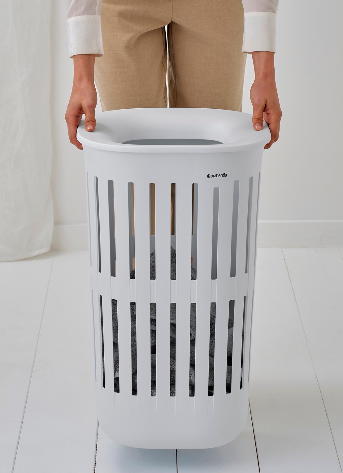 Brabantia Collect-It wasmand 55 liter set van 2 - achterkant 7 wit