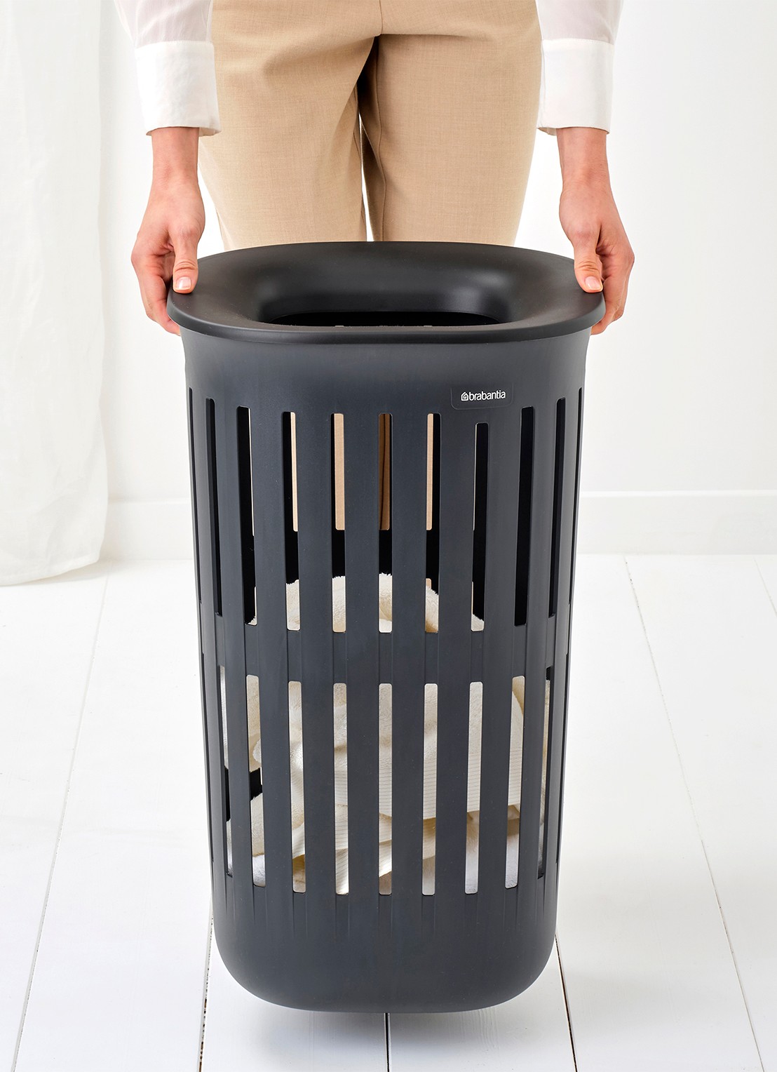 Brabantia Collect-It wasmand 55 liter set van 2 - achterkant 7 zwart