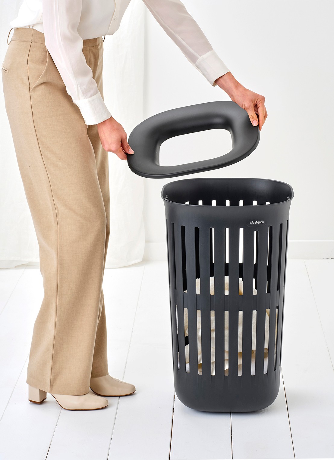 Brabantia Collect-It wasmand 55 liter set van 2 - detail 3 zwart