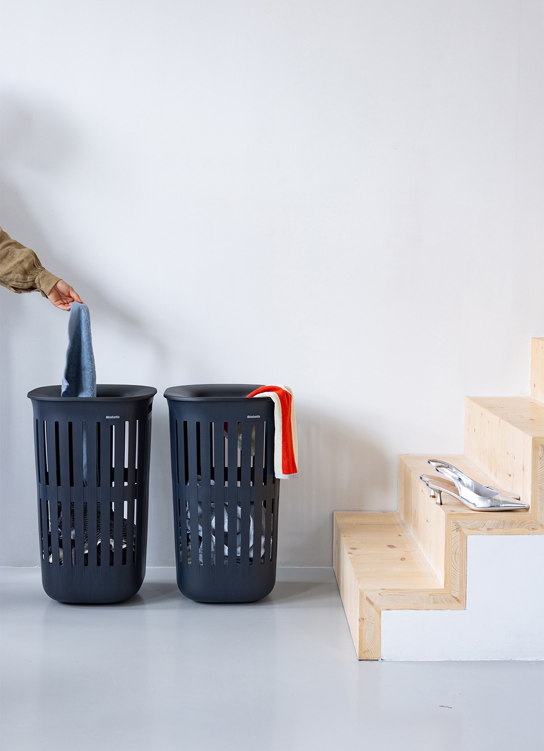 Brabantia Collect-It wasmand 55 liter set van 2 - detail 6 zwart