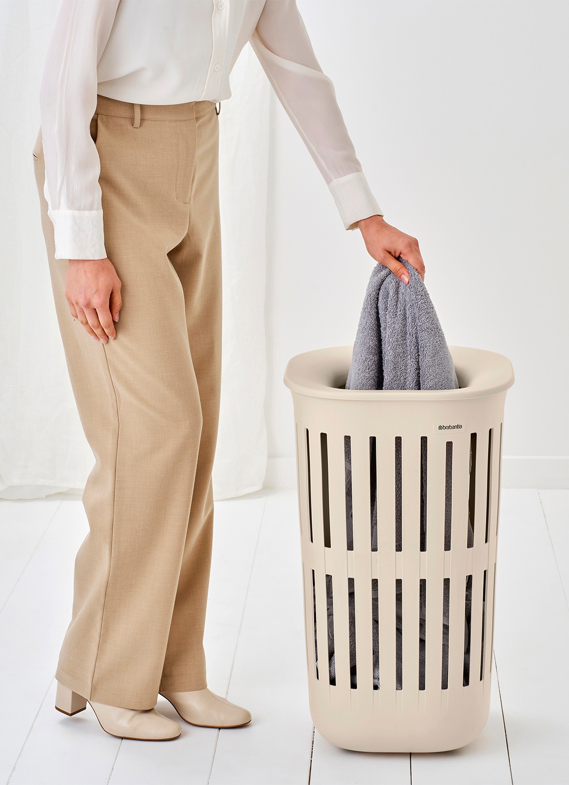 Brabantia Collect-It wasmand 55 liter set van 2 - detail 5 beige