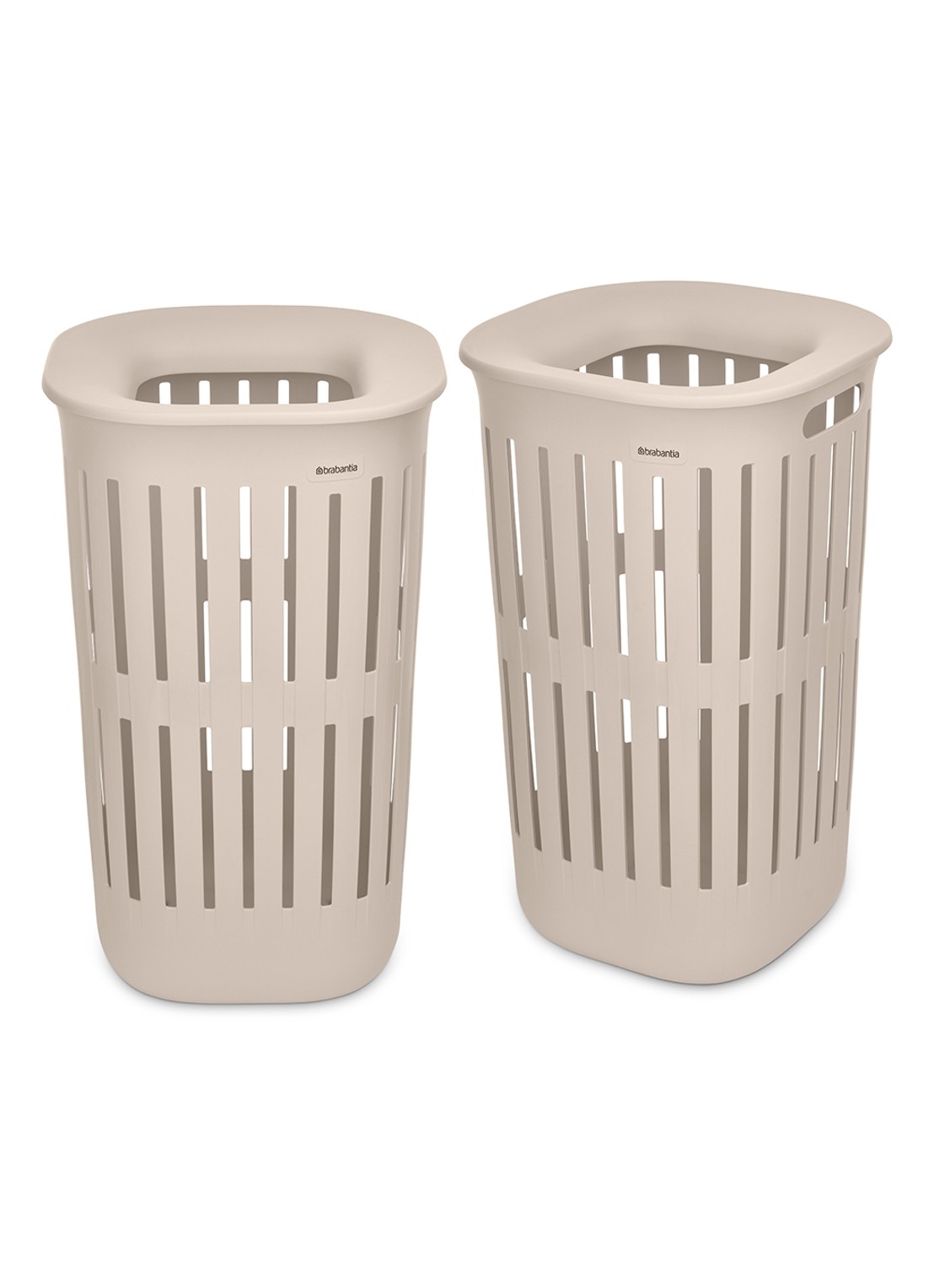 Brabantia Collect-It wasmand 55 liter set van 2 - voorkant 2 beige