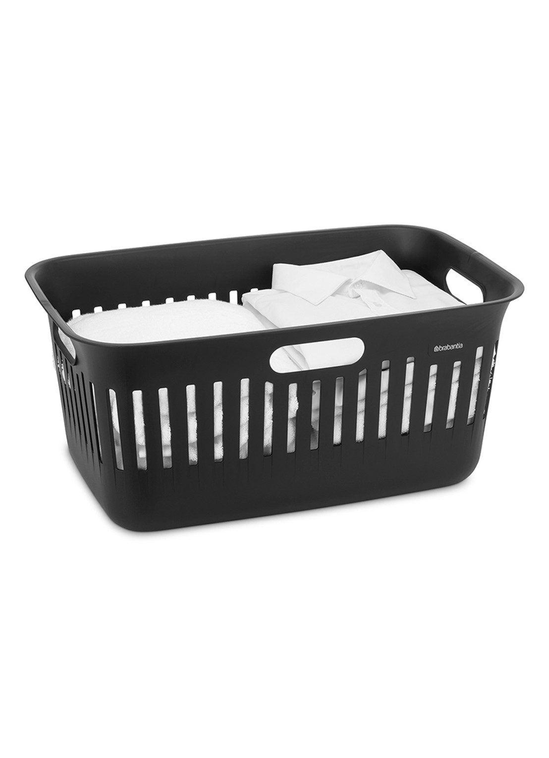 Brabantia Collect-It wasmand met deksel 40 liter set van 2 - detail zwart