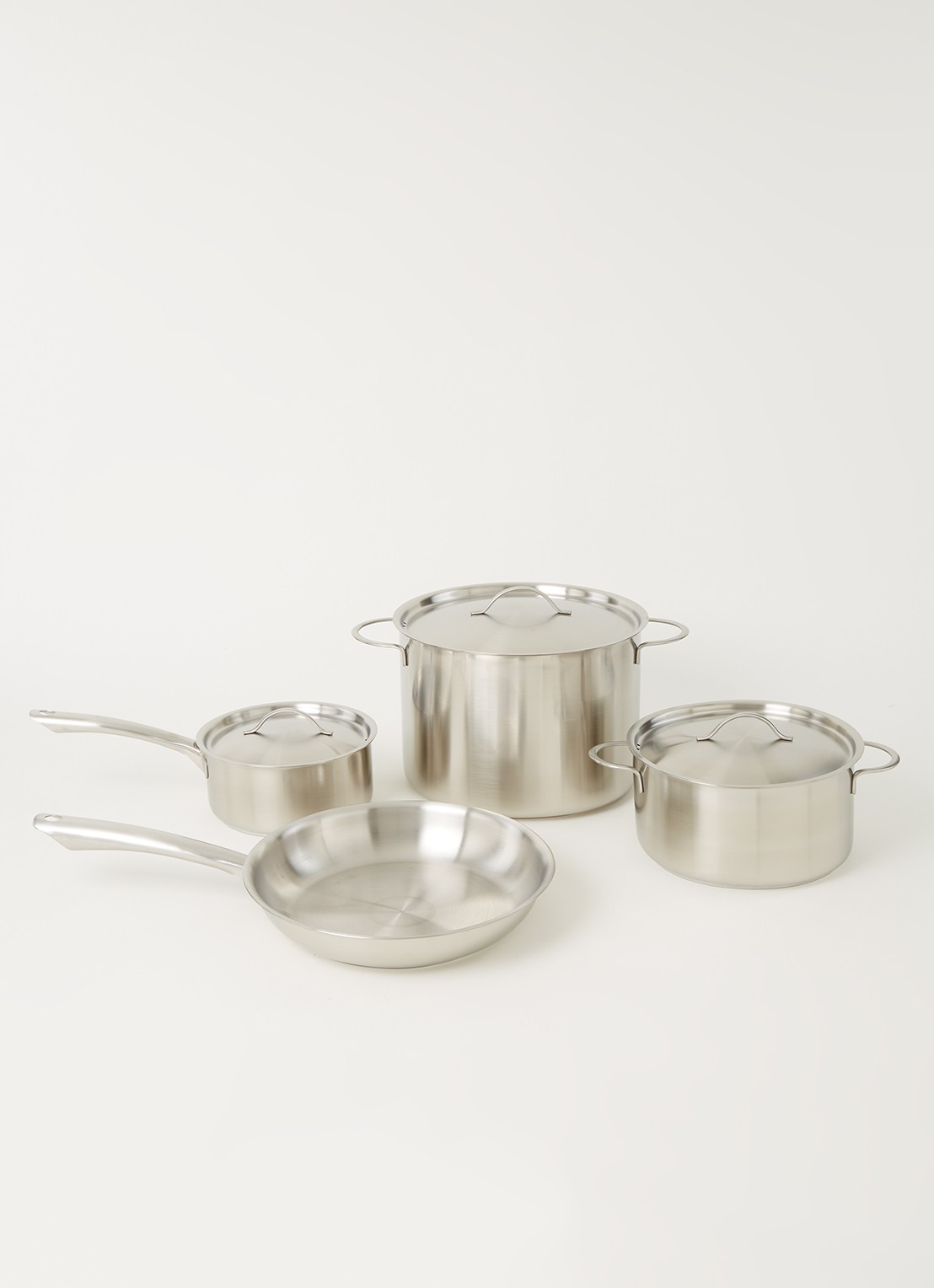 Brabantia Family pannenset 4-delig - voorkant 2 zilver