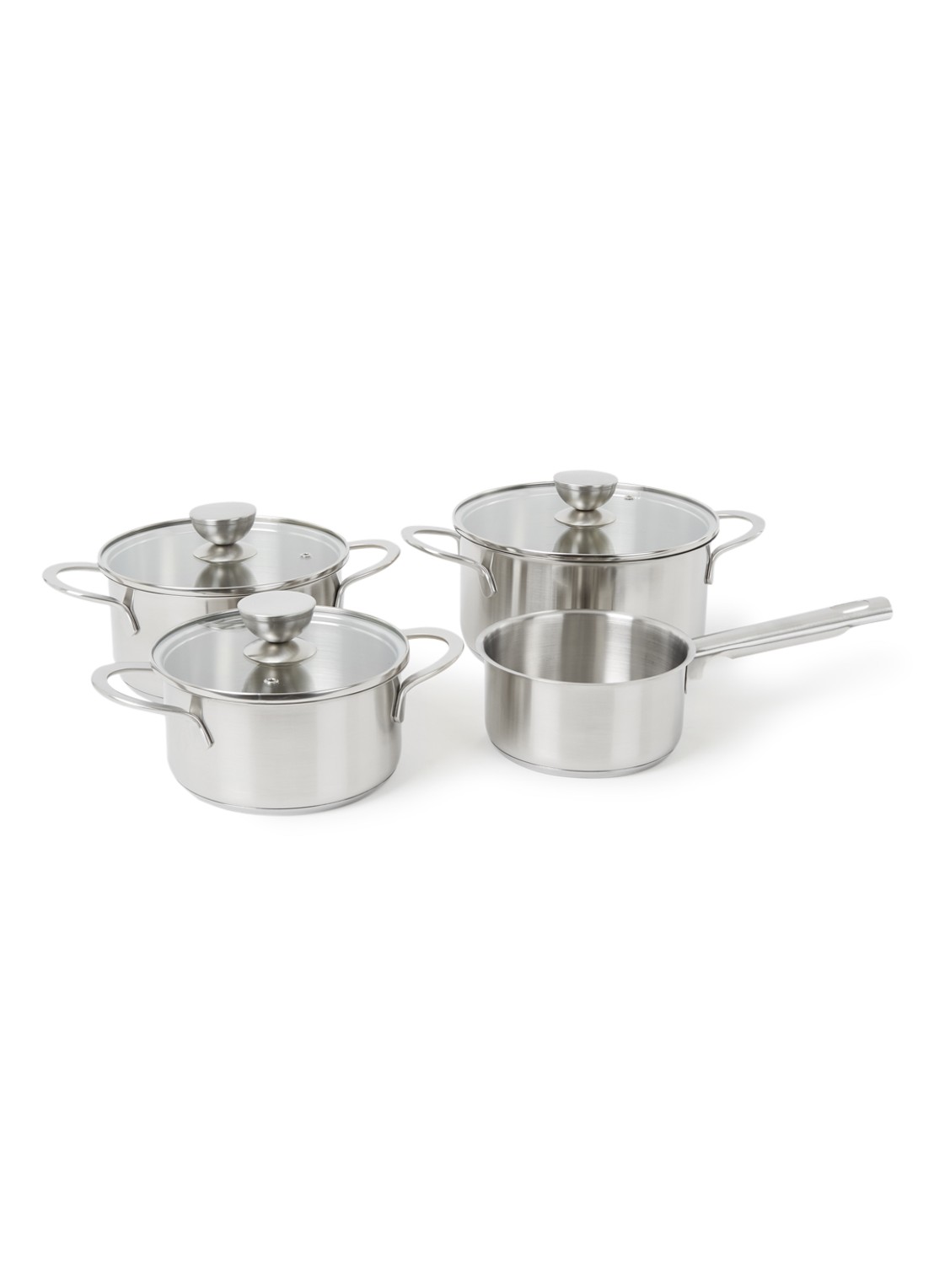 Brabantia Futura pannenset 4-delig - voorkant 3 zilver