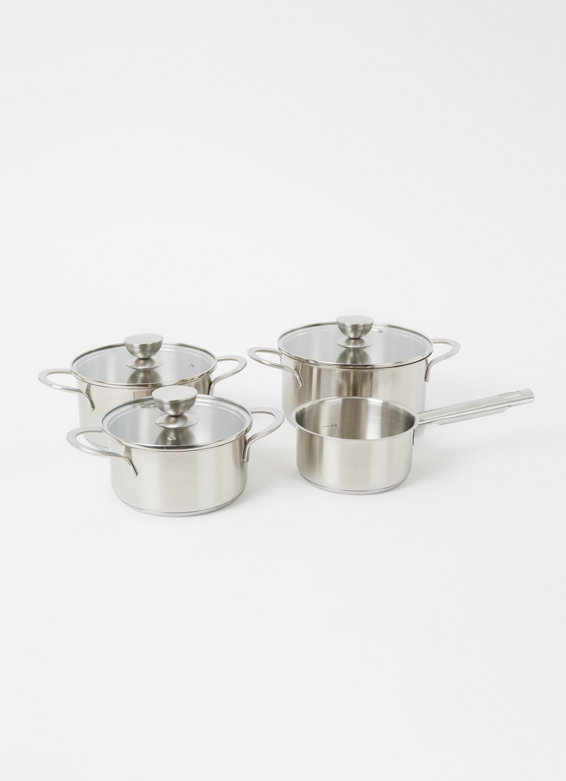 Brabantia Futura pannenset 4-delig - voorkant 4 zilver