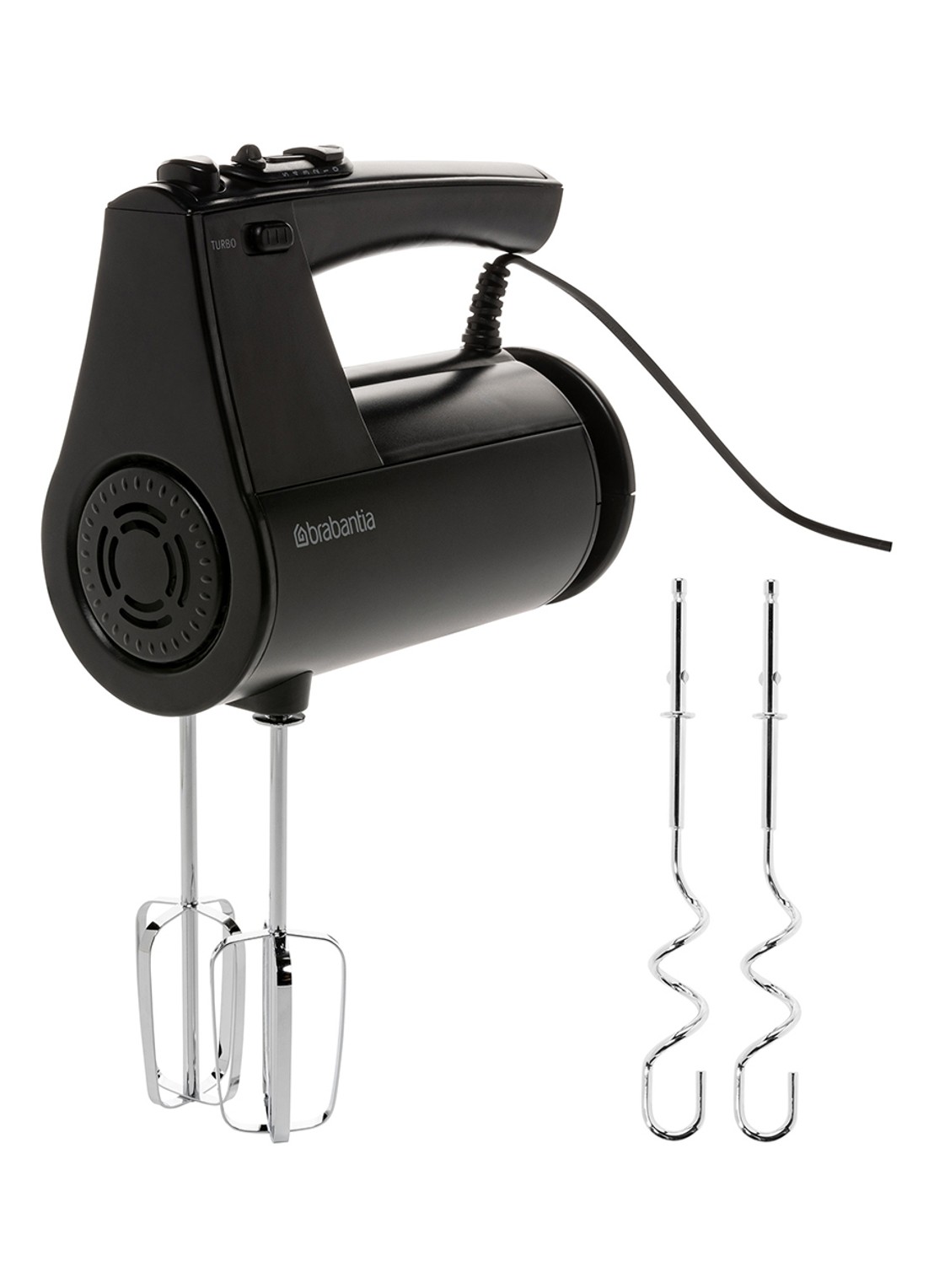 Brabantia Handmixer BBEK1071MB - voorkant zwart