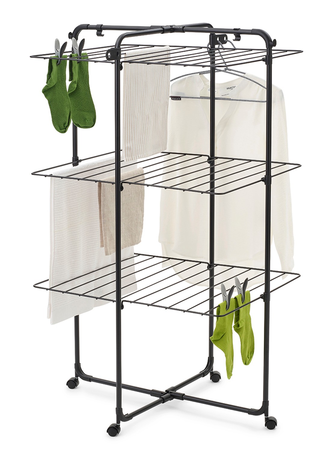 Brabantia HangOn droogtoren 23 meter - voorkant 7 zwart