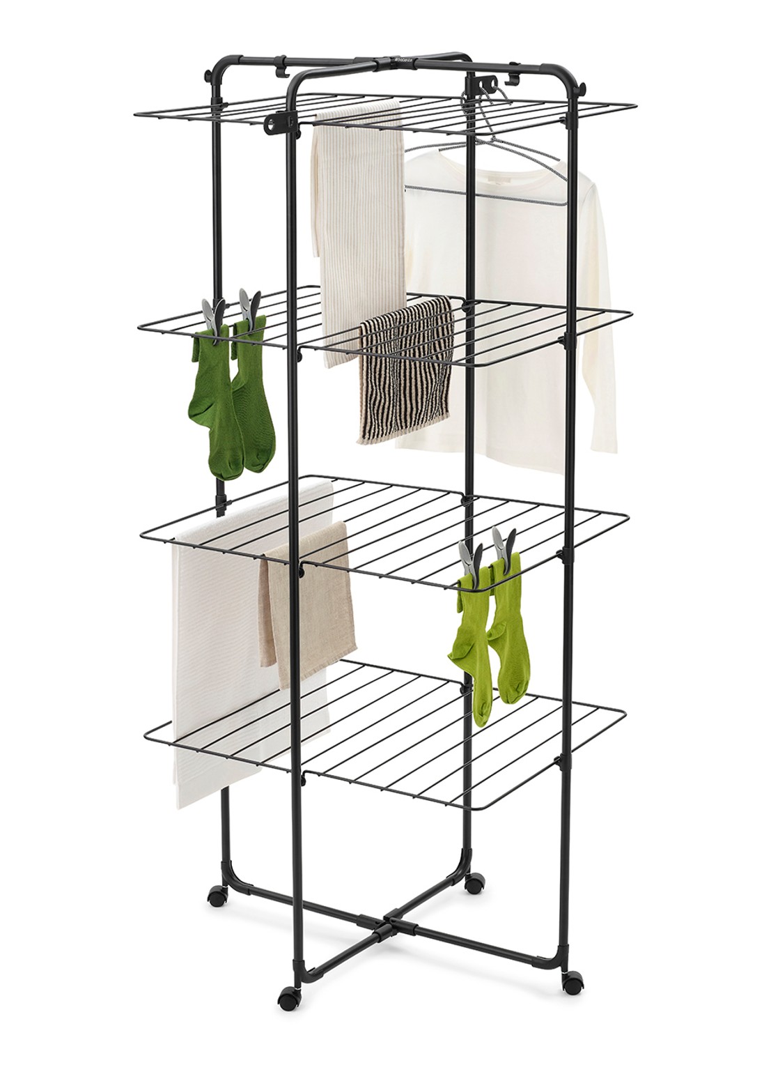 Brabantia HangOn droogtoren 30 meter - voorkant 7 zwart