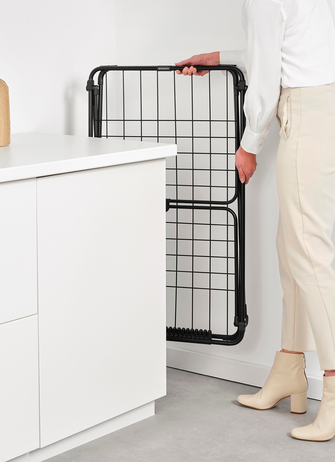 Brabantia HangOn Too droogrek 18 meter - detail 4 zwart