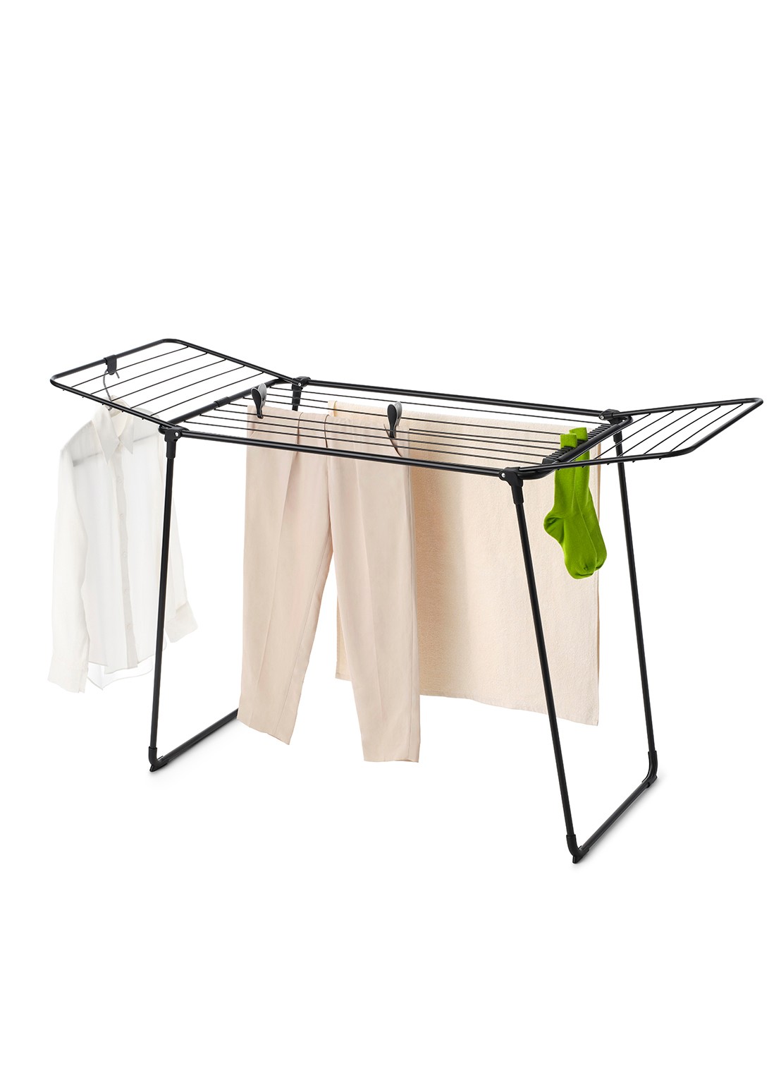 Brabantia HangOn Too droogrek 18 meter - voorkant 6 zwart