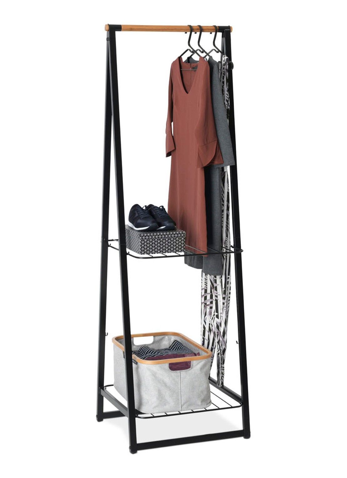 Brabantia Linn kledingrek 190 cm - voorkant zwart