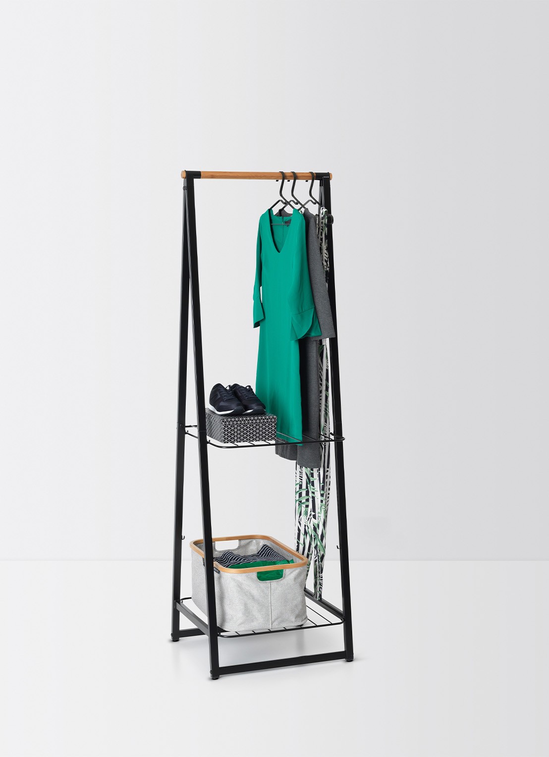 Brabantia Linn kledingrek 190 cm - voorkant 2 zwart