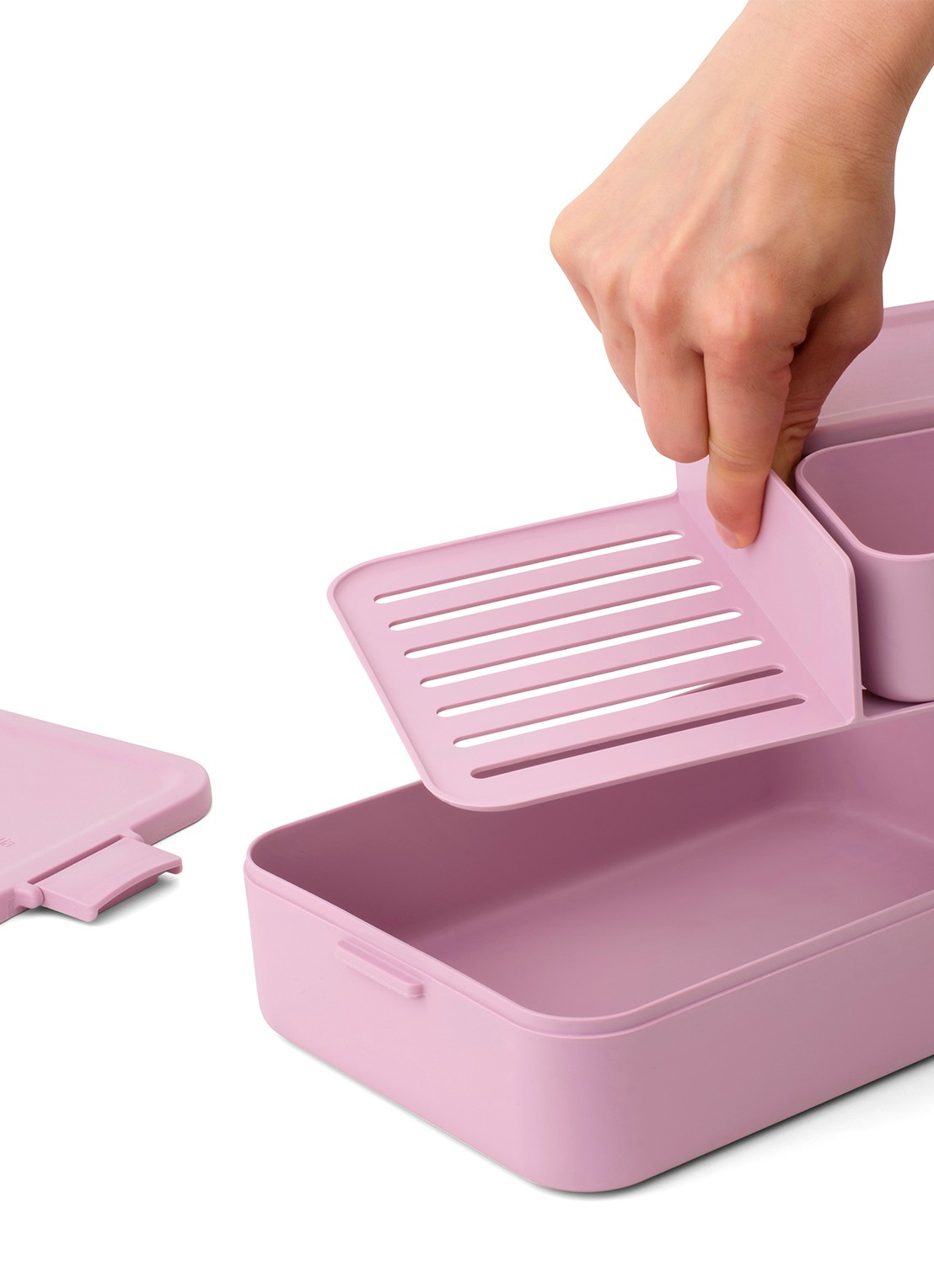 Brabantia Make & Take bento lunchbox/broodtrommel - detail 3 donkerroze