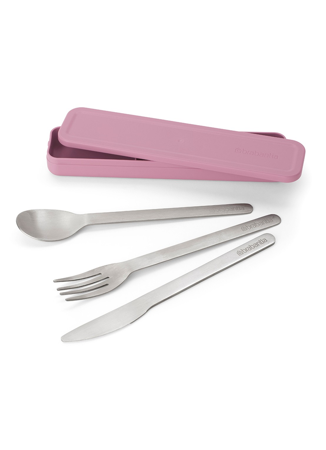 Brabantia Make & Take bestekset 3-delig - achterkant 6 donkerroze