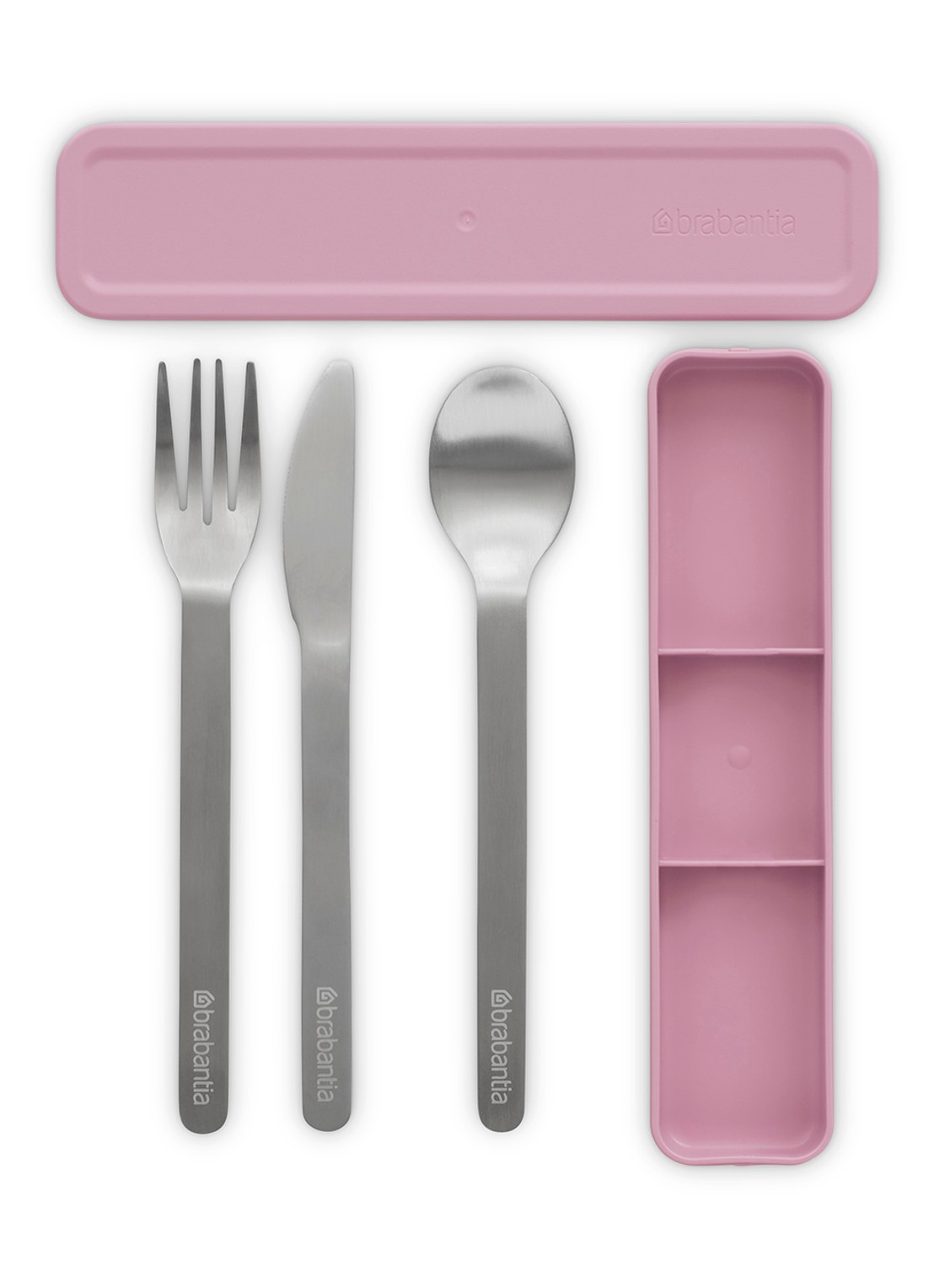 Brabantia Make & Take bestekset 3-delig - voorkant 4 donkerroze