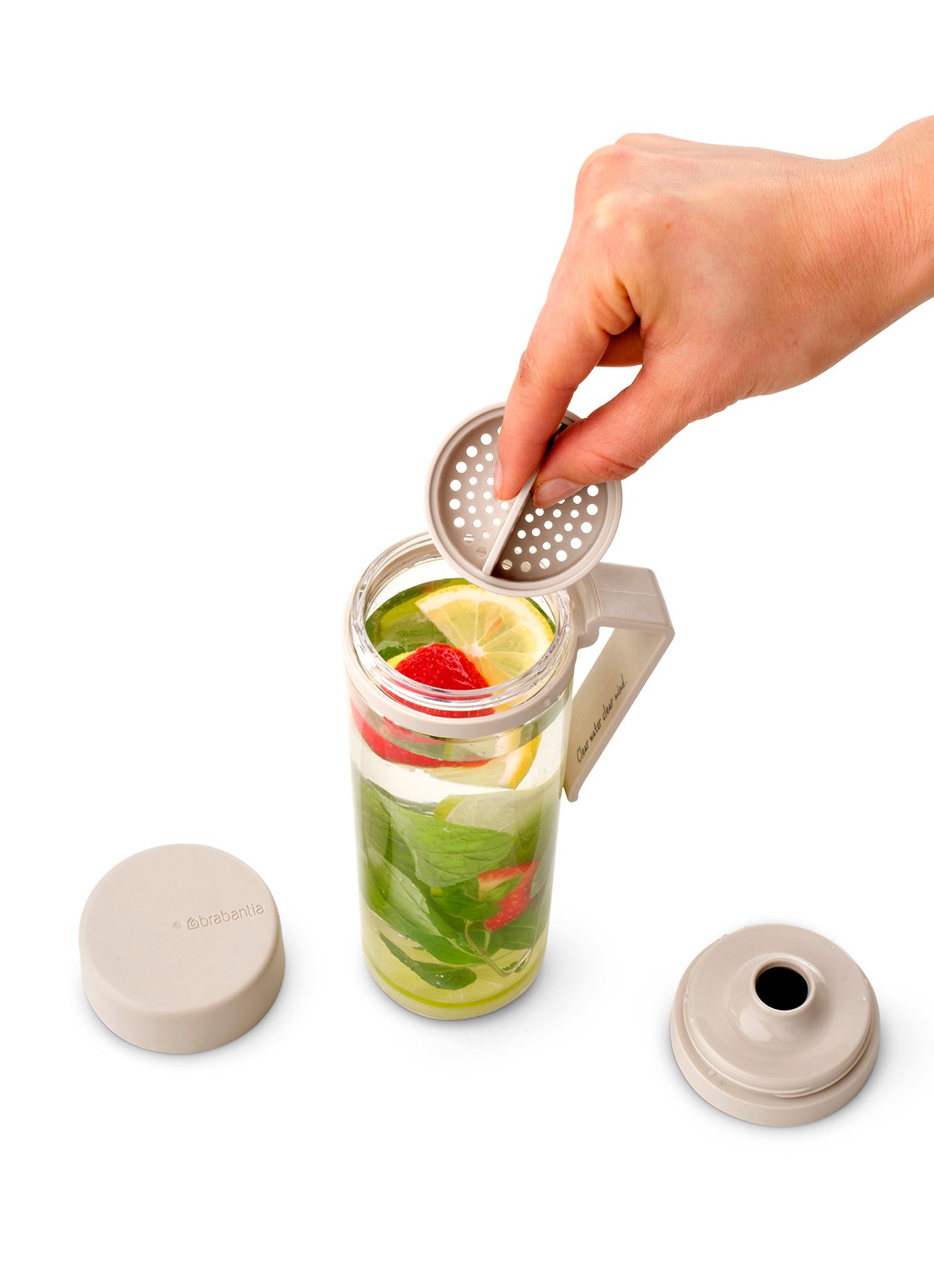 Brabantia Make & Take drinkfles met fruitfilter 50 cl  - detail 3 beige