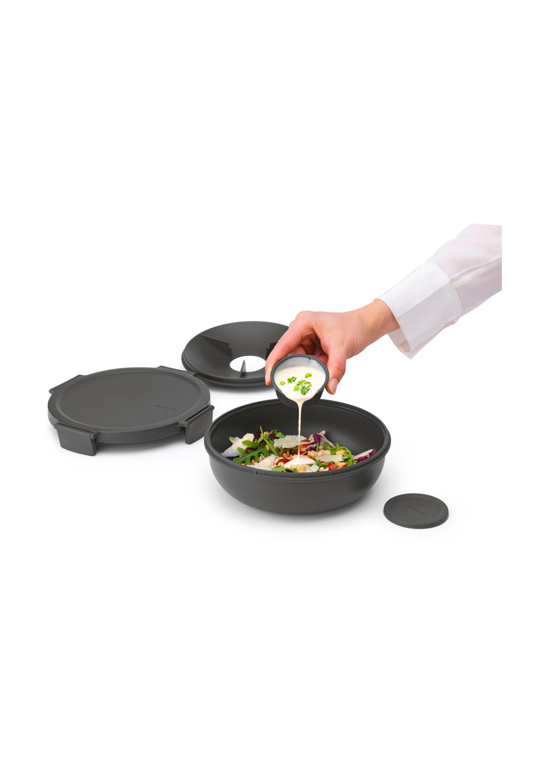 Brabantia Make & Take lunchbox 1,3 liter - detail 4 donkergrijs
