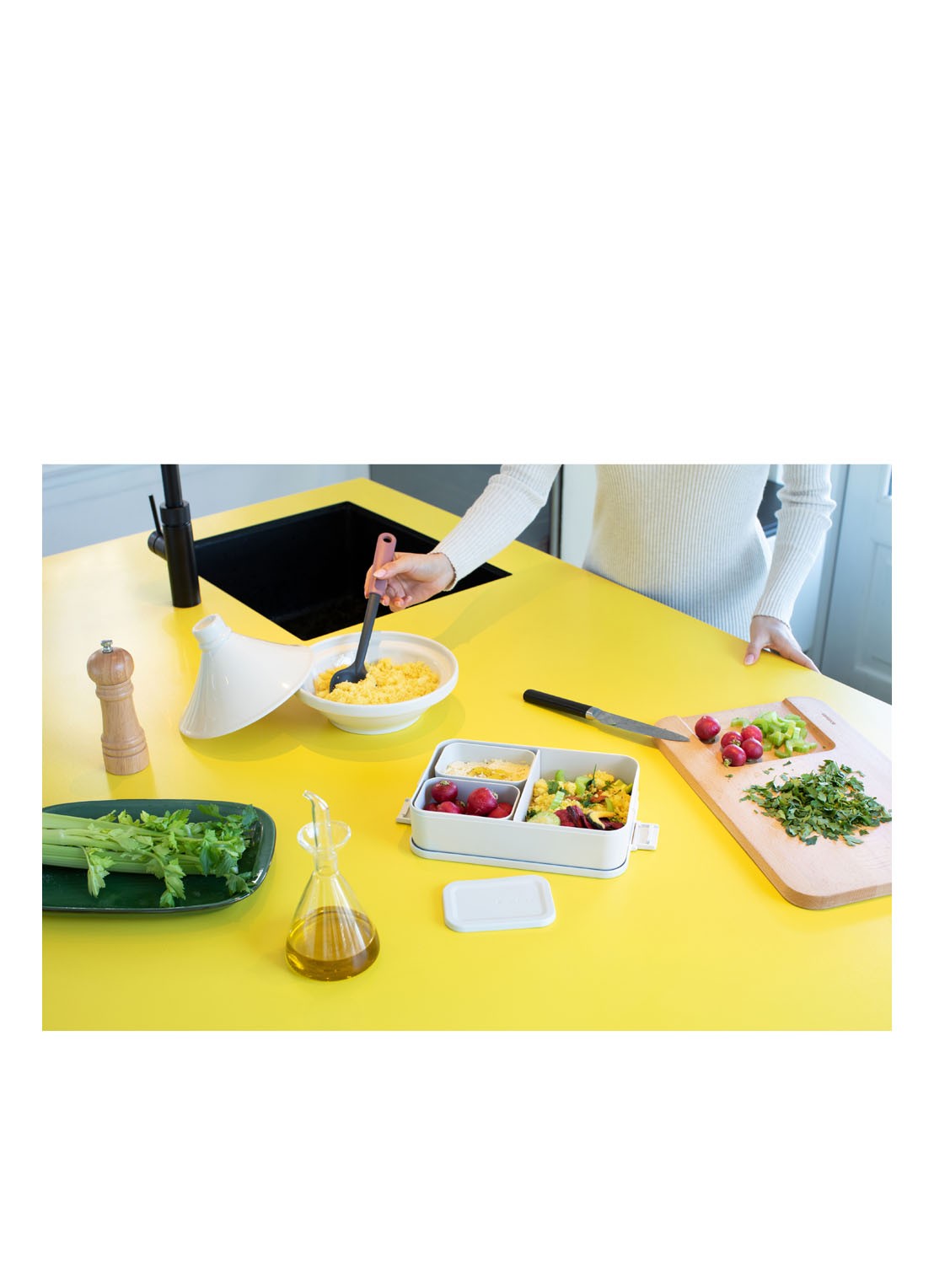 Brabantia Make & Take lunchbox L - detail 3 lichtgrijs