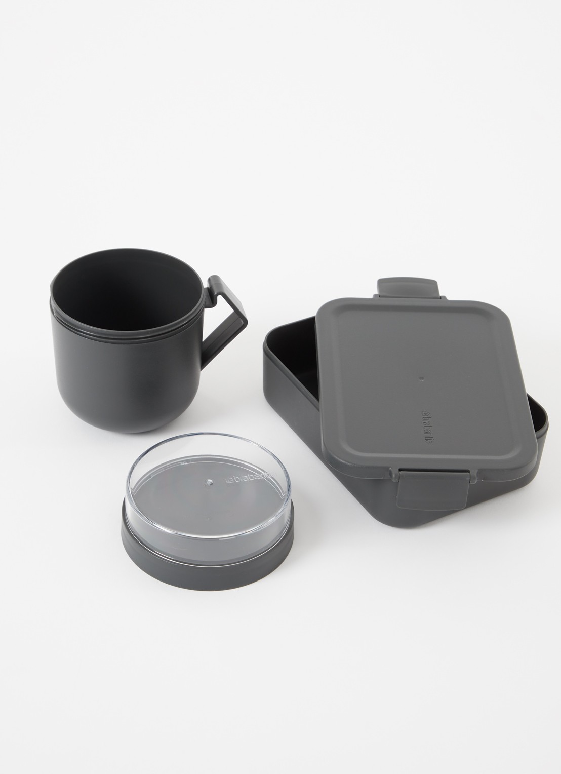 Brabantia Make & Take lunchset 2-delig - voorkant 2 donkergrijs