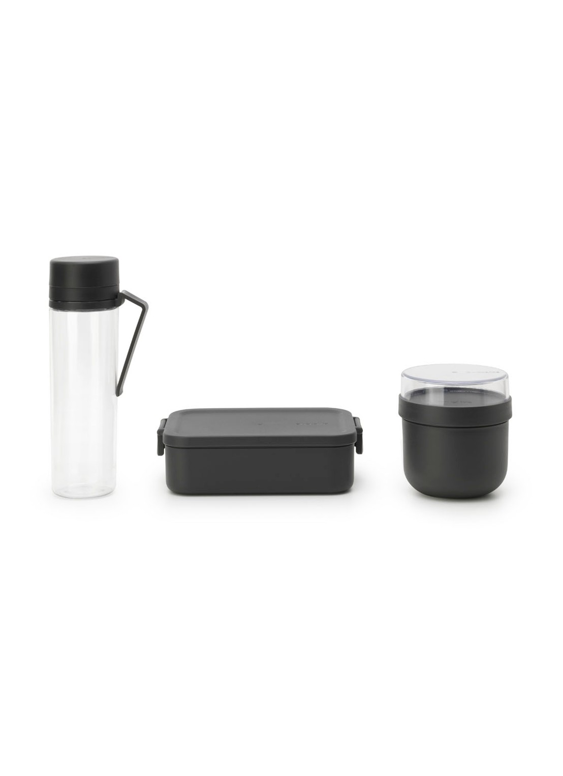 Brabantia Make & Take ontbijt- en lunchset - set van 3  - voorkant donkergrijs