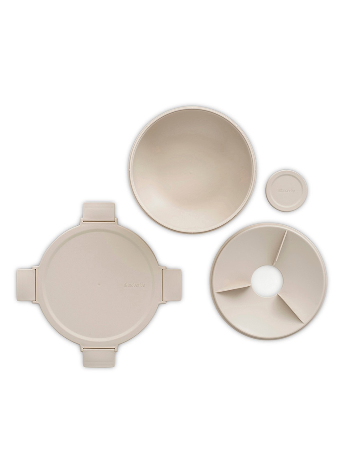 Brabantia Make & Take Salade Lunchbox To Go 1,3 liter - achterkant beige