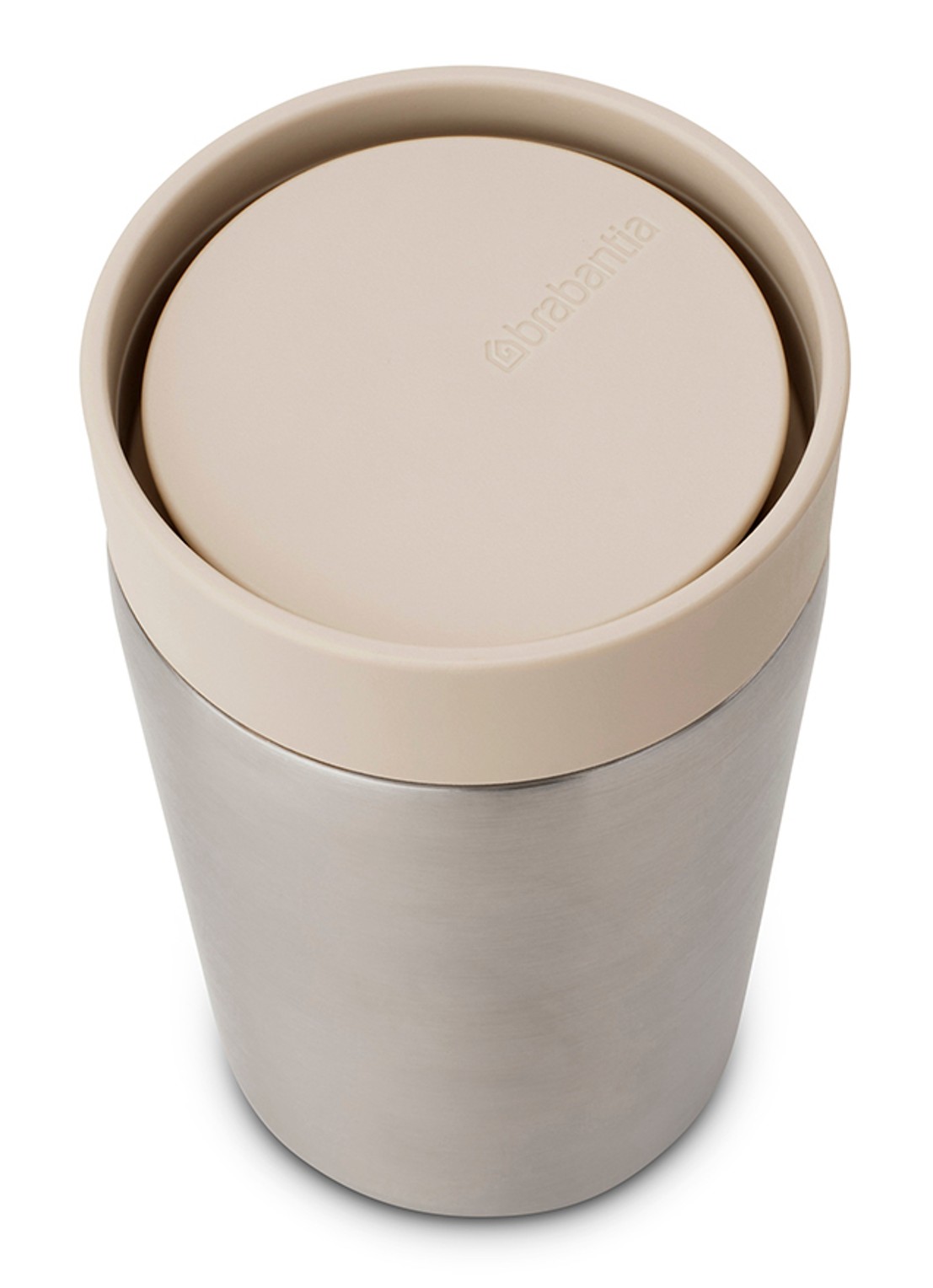 Brabantia Make & Take thermosbeker/koffiebeker 200 ml - achterkant 3 beige