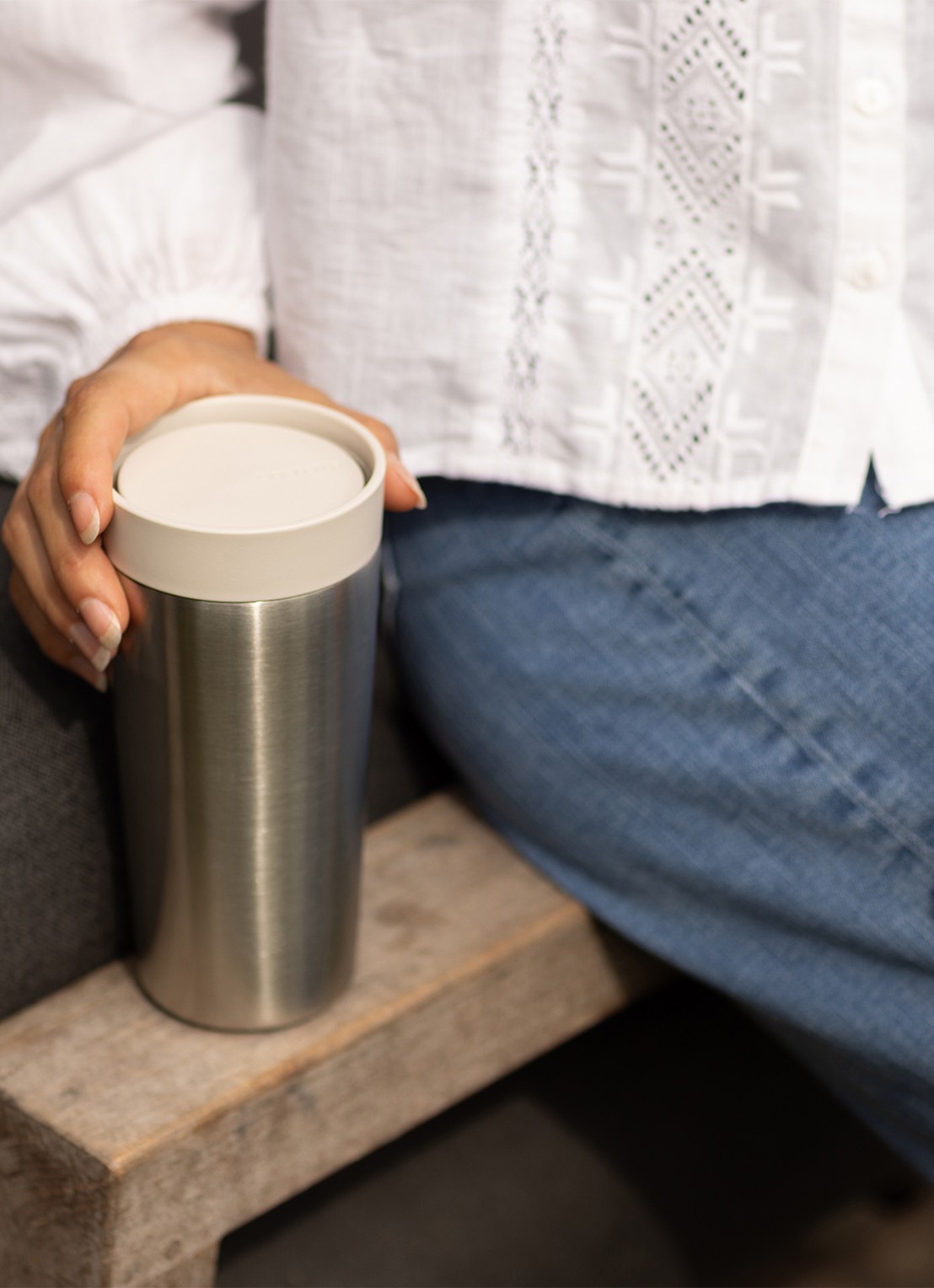 Brabantia Make & Take thermosbeker/koffiebeker 36 cl - detail 6 beige
