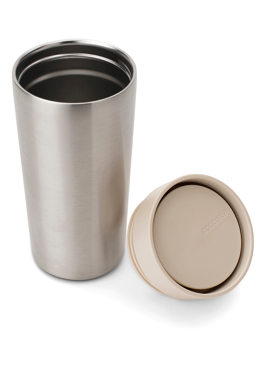 Brabantia Make & Take thermosbeker/koffiebeker 36 cl - voorkant 2 beige
