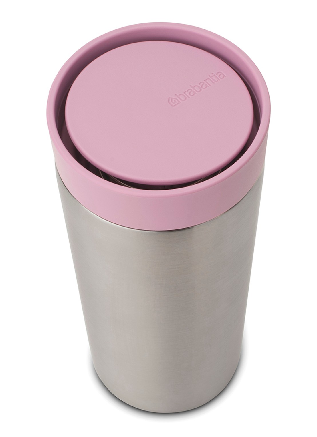 Brabantia Make & Take thermosbeker/koffiebeker 36 cl - achterkant 8 donkerroze