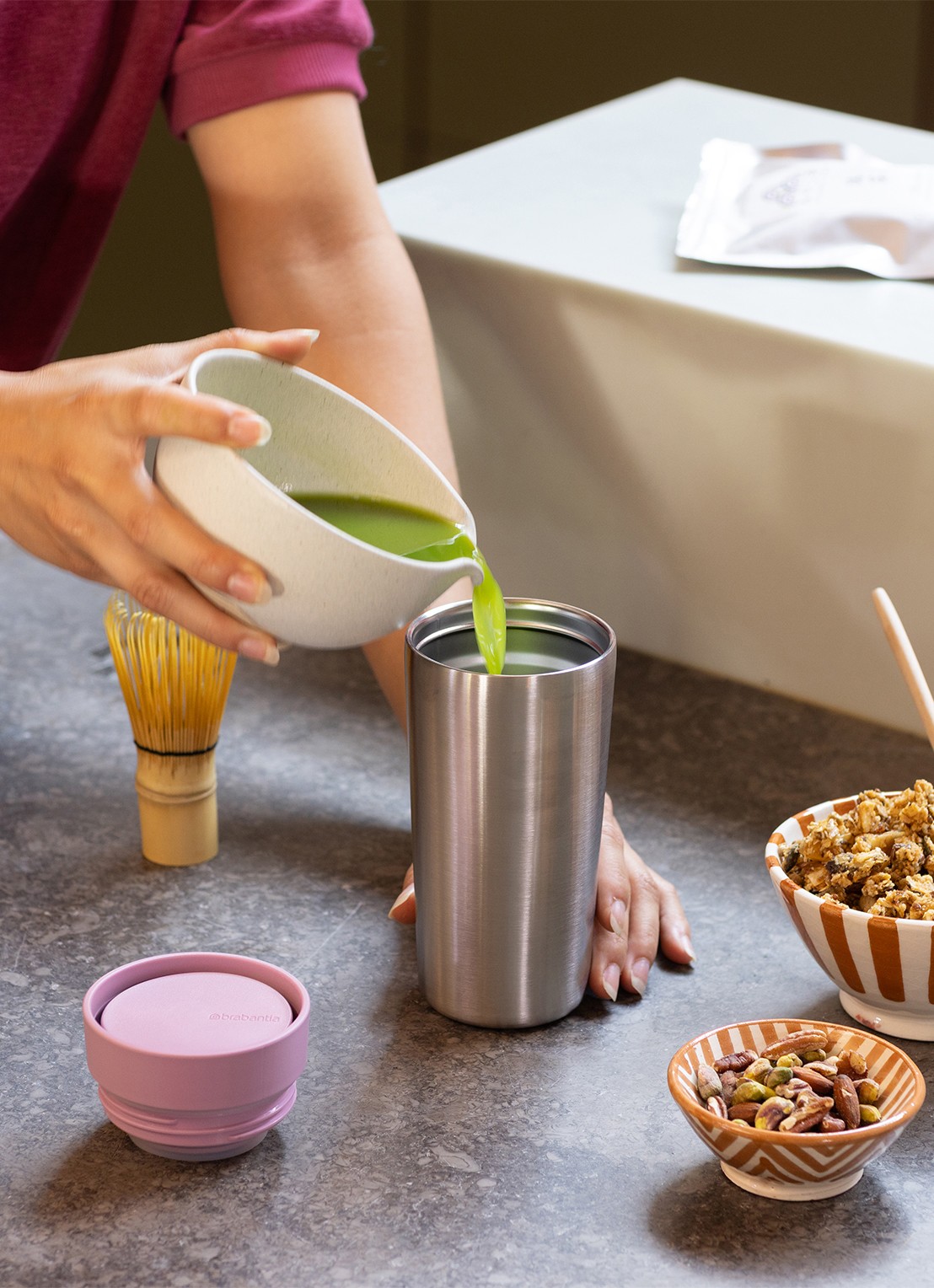 Brabantia Make & Take thermosbeker/koffiebeker 36 cl - detail 6 donkerroze