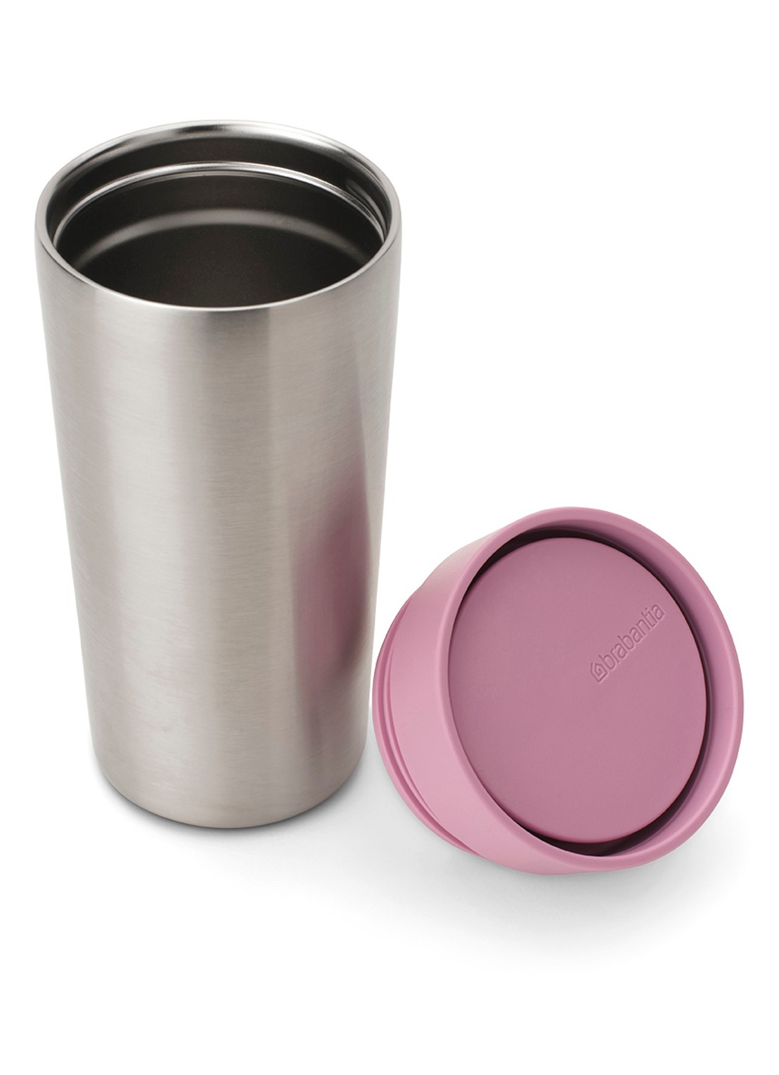 Brabantia Make & Take thermosbeker/koffiebeker 36 cl - voorkant 2 donkerroze