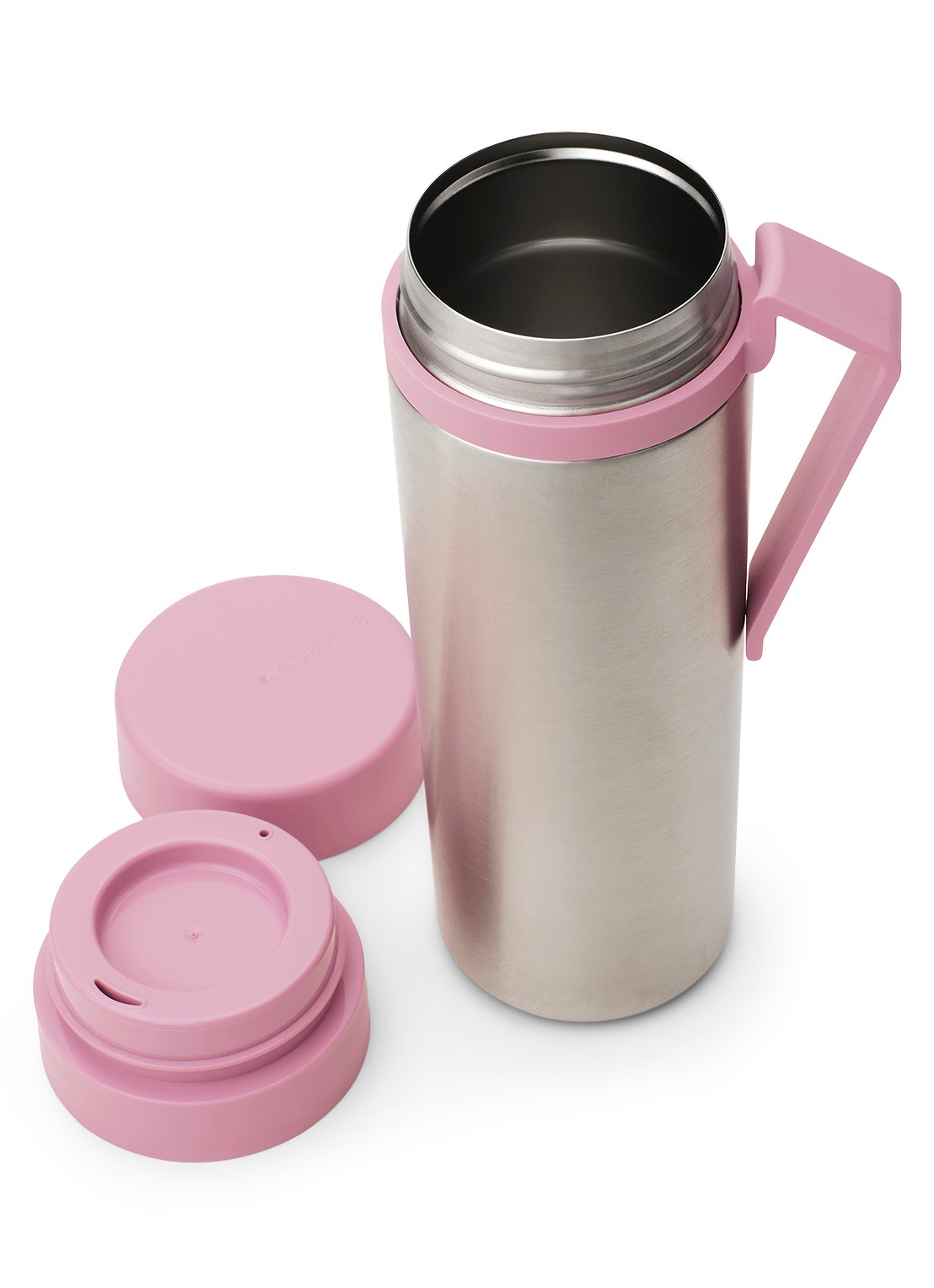 Brabantia Make & Take thermosfles 500 ml  - achterkant 8 donkerroze
