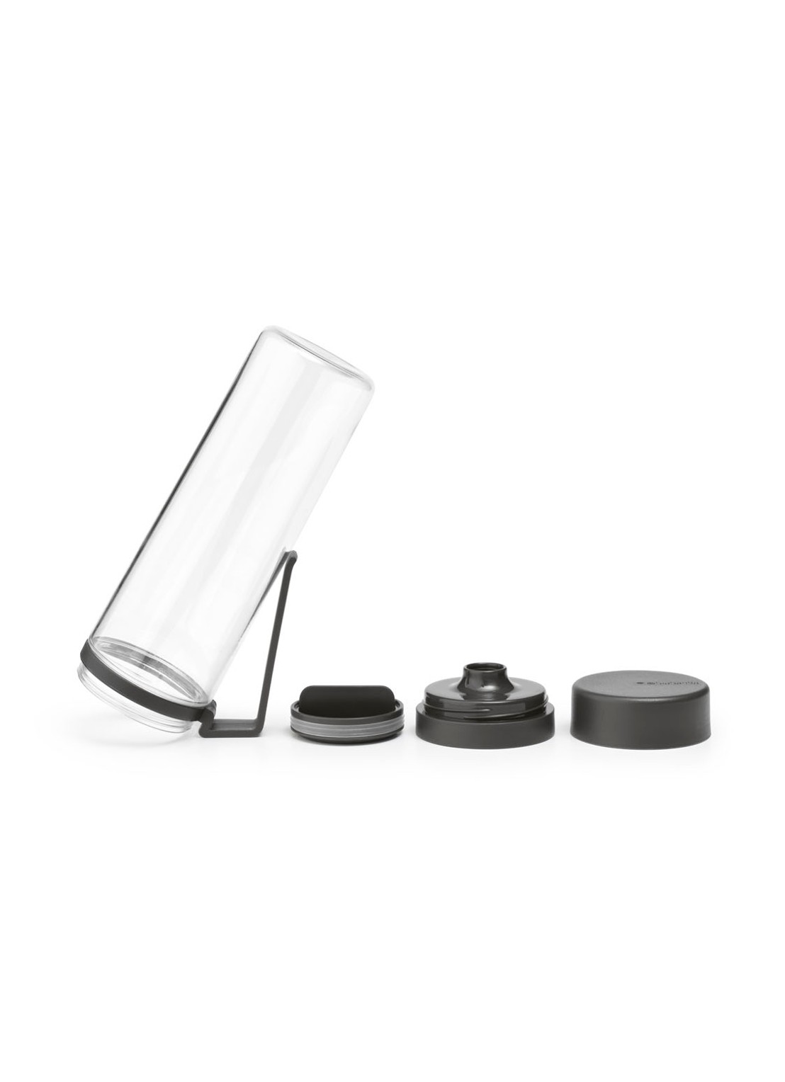 Brabantia Make & Take waterfles met zeef 0,5 liter - achterkant 6 donkergrijs
