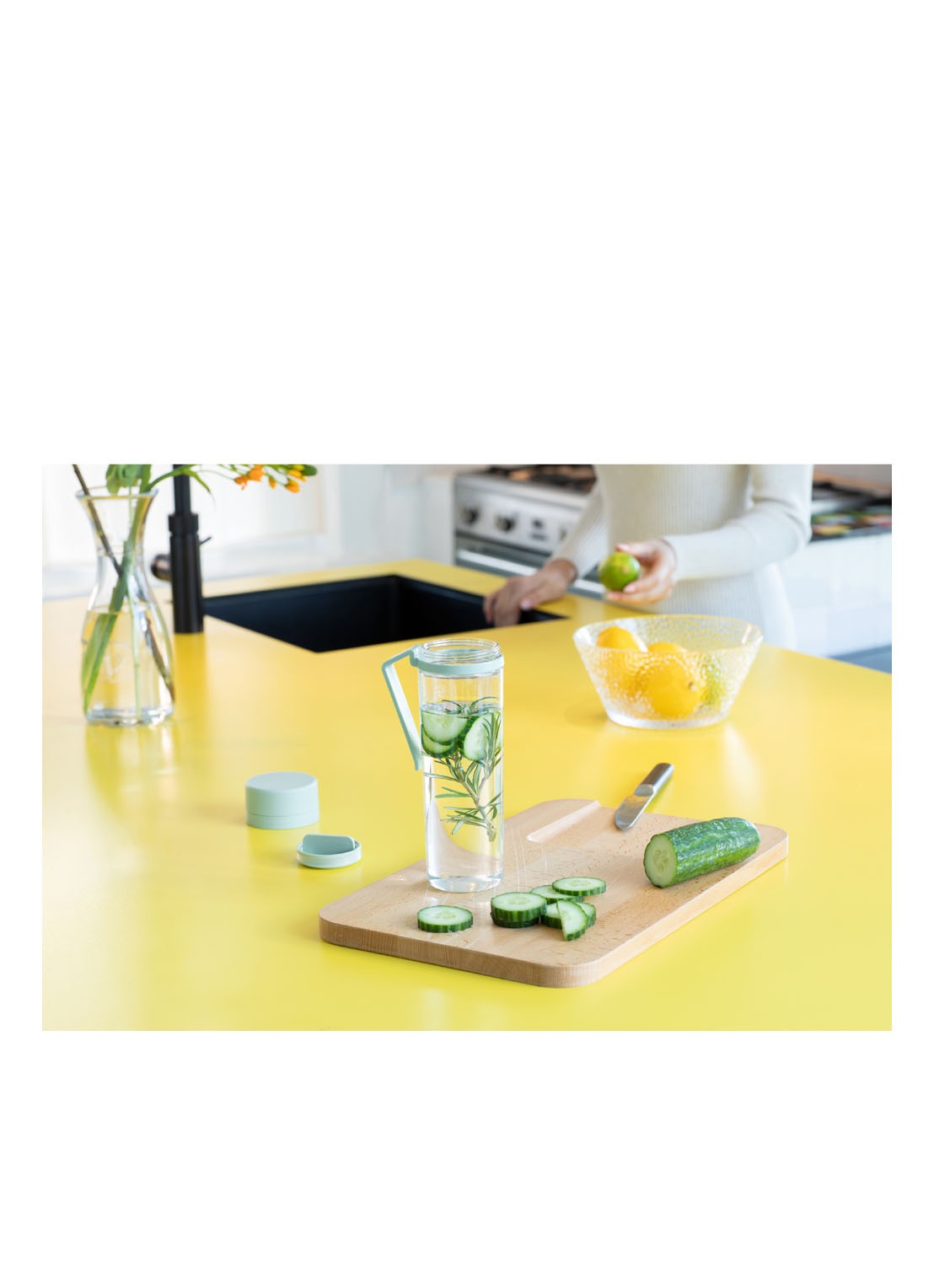Brabantia Make & Take waterfles met zeef 0,5 liter - detail 6 mint