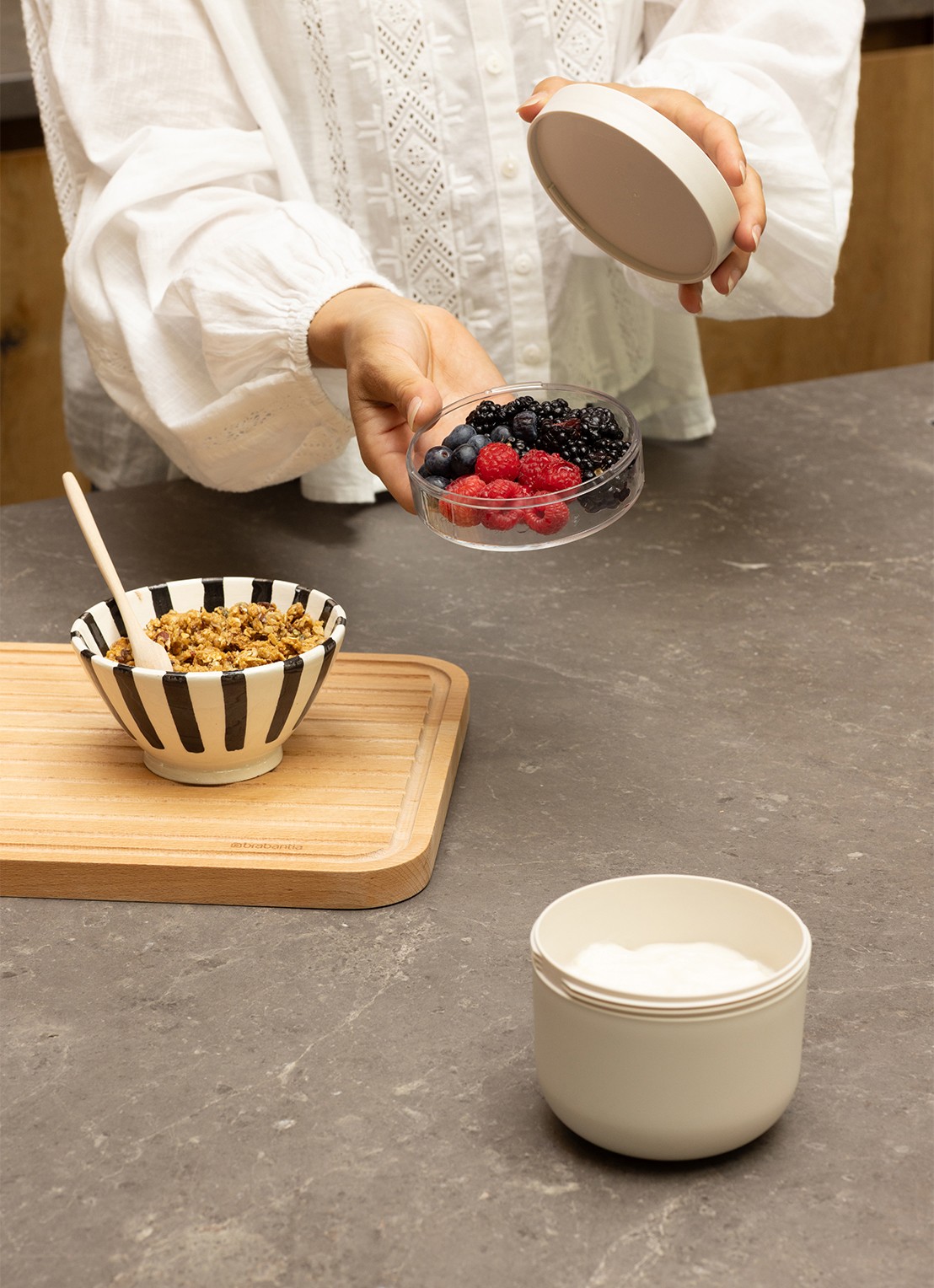 Brabantia Make & Take Yoghurt Beker To Go 500 ml - detail 6 beige