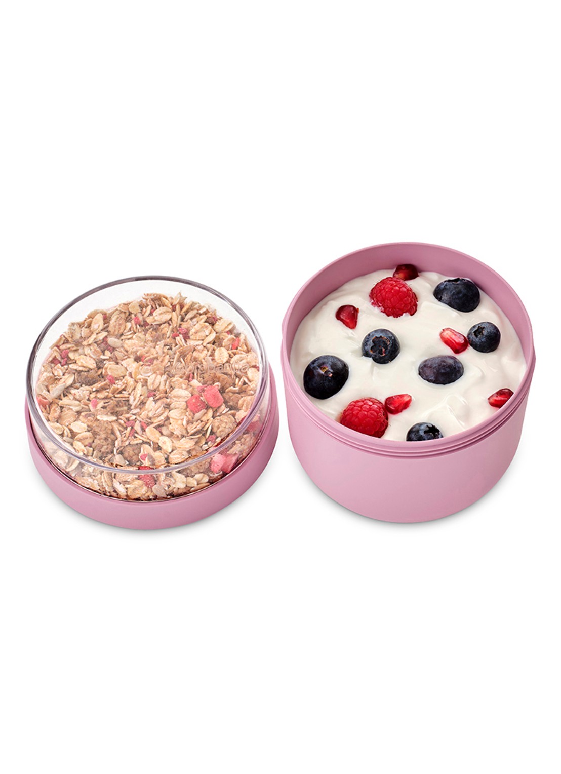 Brabantia Make & Take Yoghurt Beker To Go 500 ml - achterkant 6 donkerroze