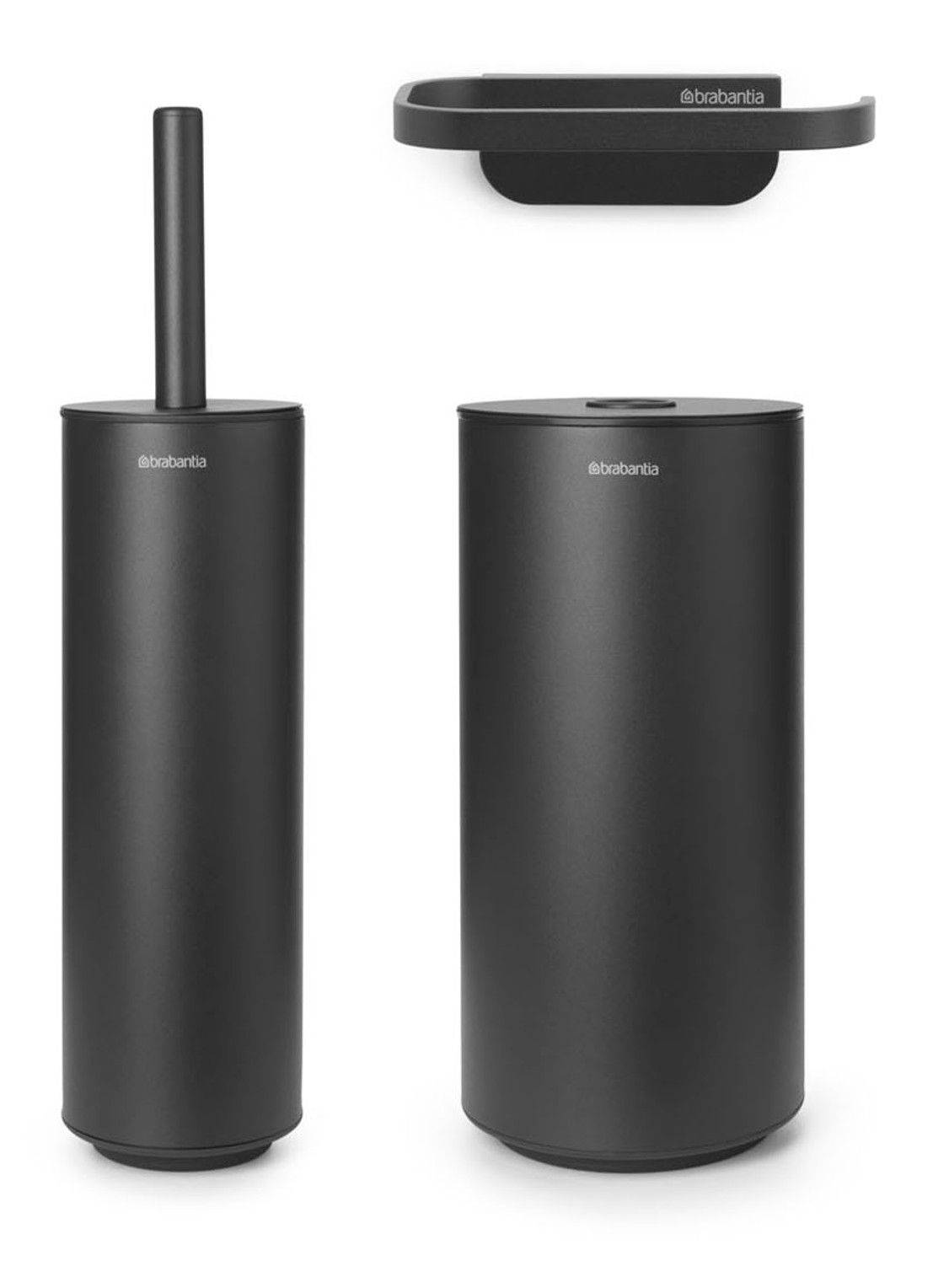 Brabantia MindSet toiletaccessoires 3-delig  - voorkant antraciet