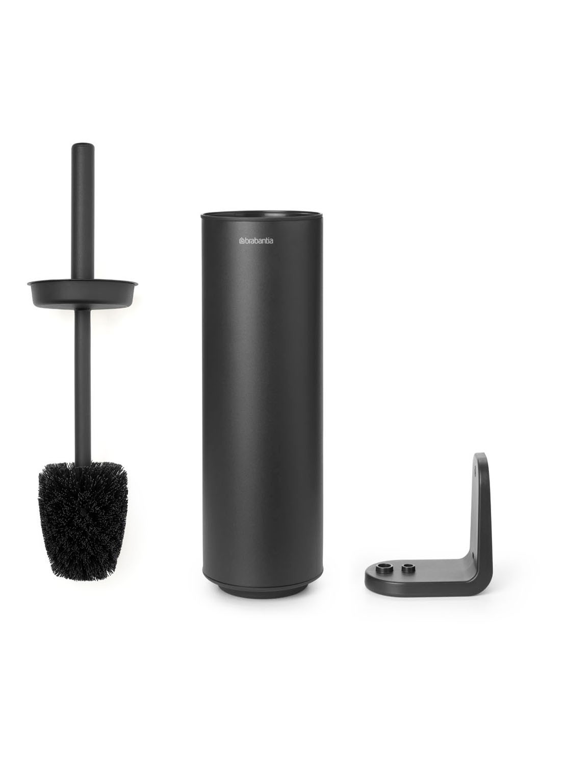 Brabantia MindSet toiletborstel met houder - voorkant 6 antraciet