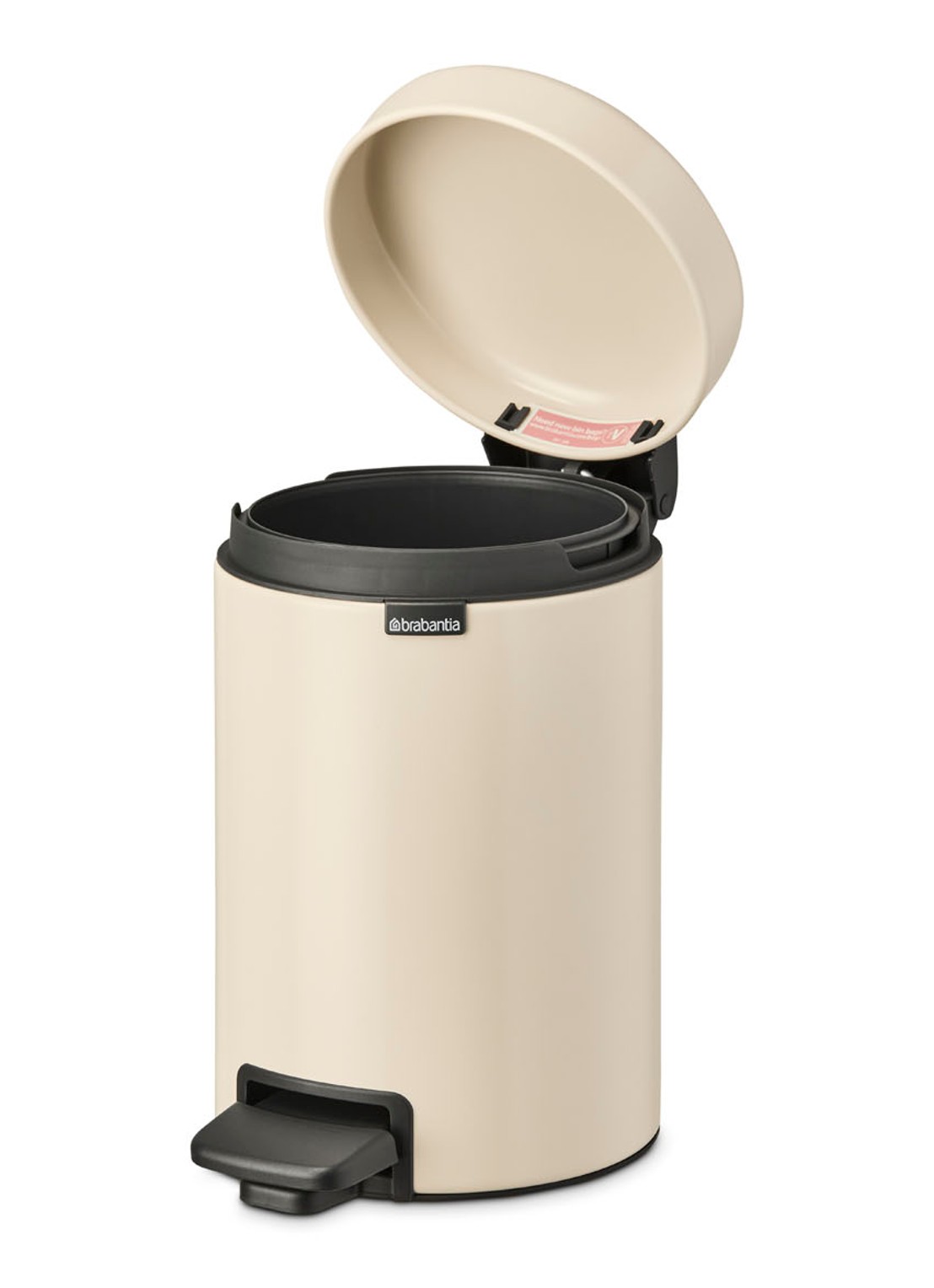 Brabantia NewIcon pedaalemmer 3 liter - voorkant 7 beige