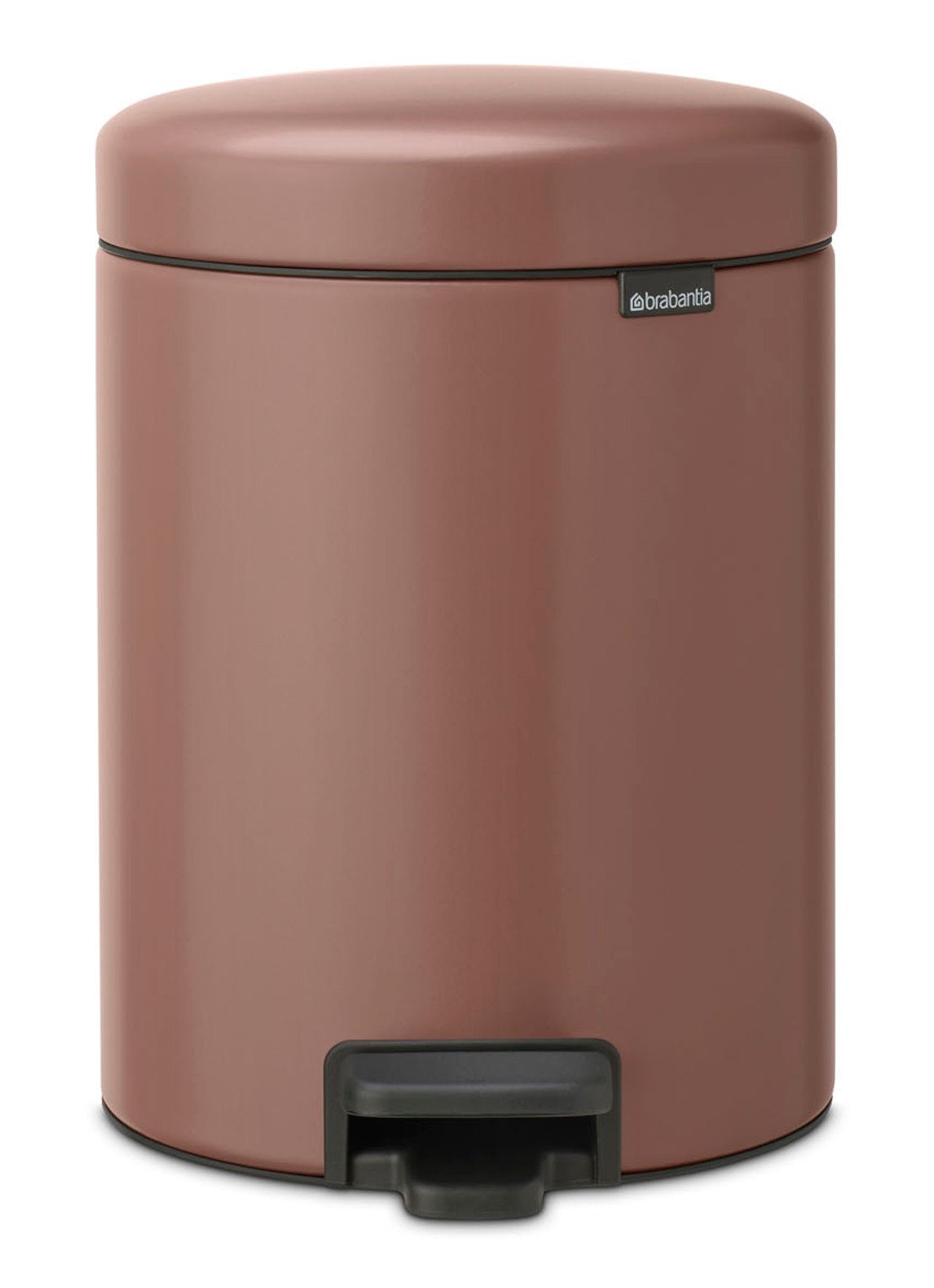 Brabantia NewIcon pedaalemmer 5 liter - voorkant taupe