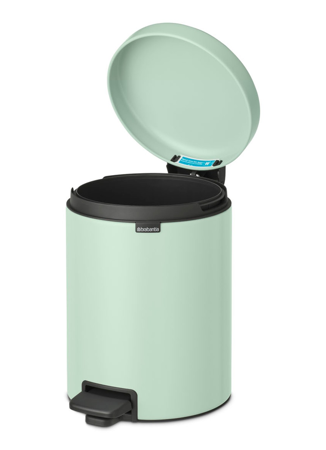 Brabantia NewIcon pedaalemmer 5 liter - voorkant 8 lindegroen