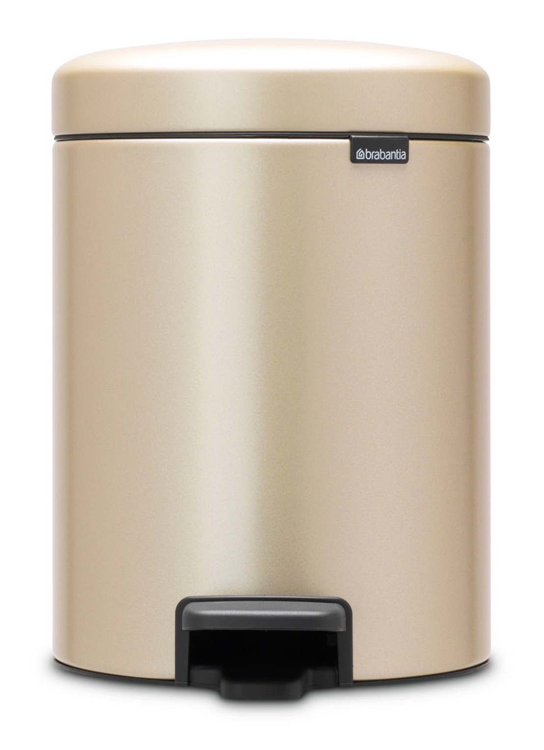 Brabantia Newlcon pedaalemmer 5 liter - voorkant beige