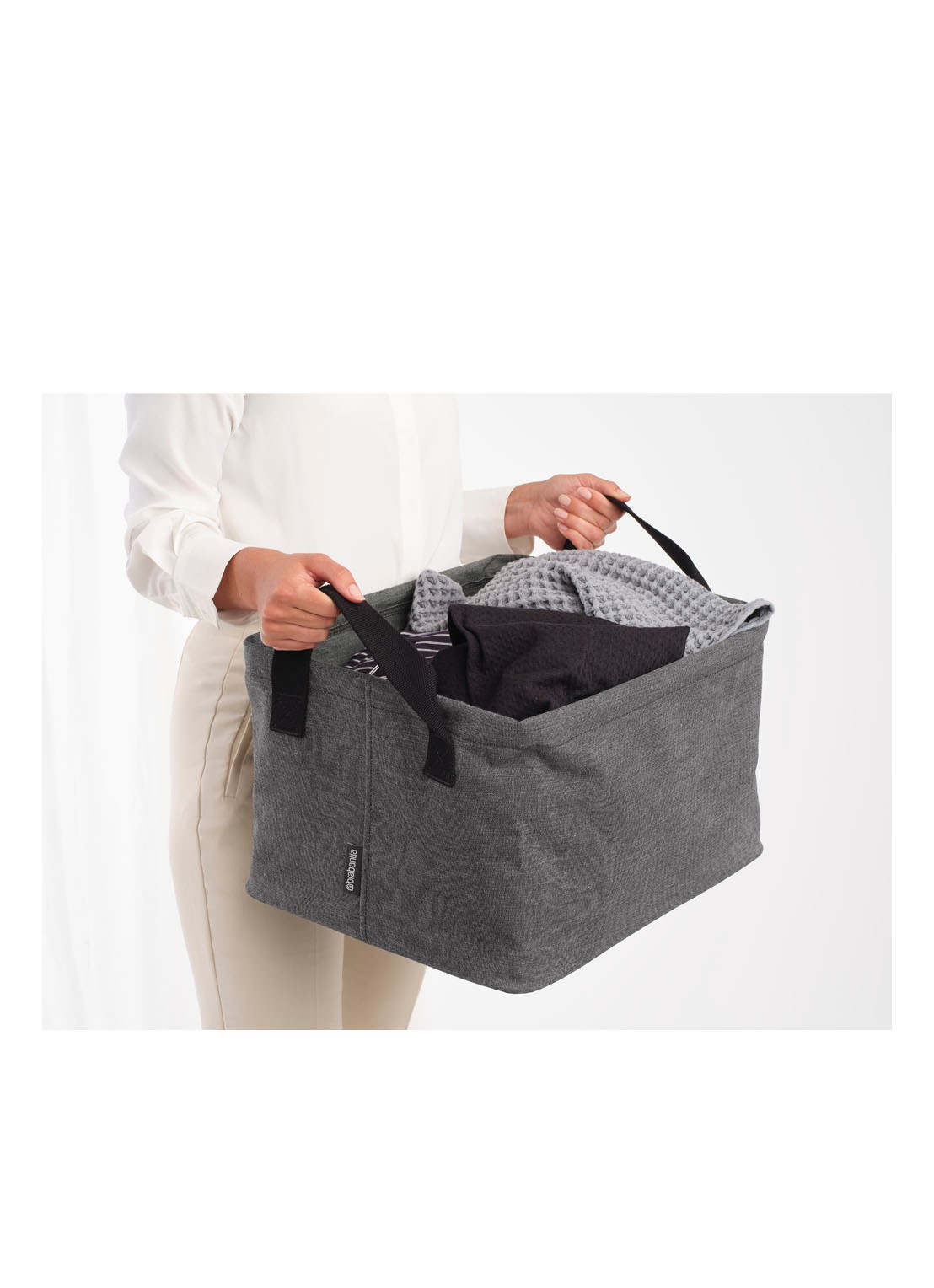 Brabantia Opvouwbare wasmand 26 cm - detail 3 grijsmele