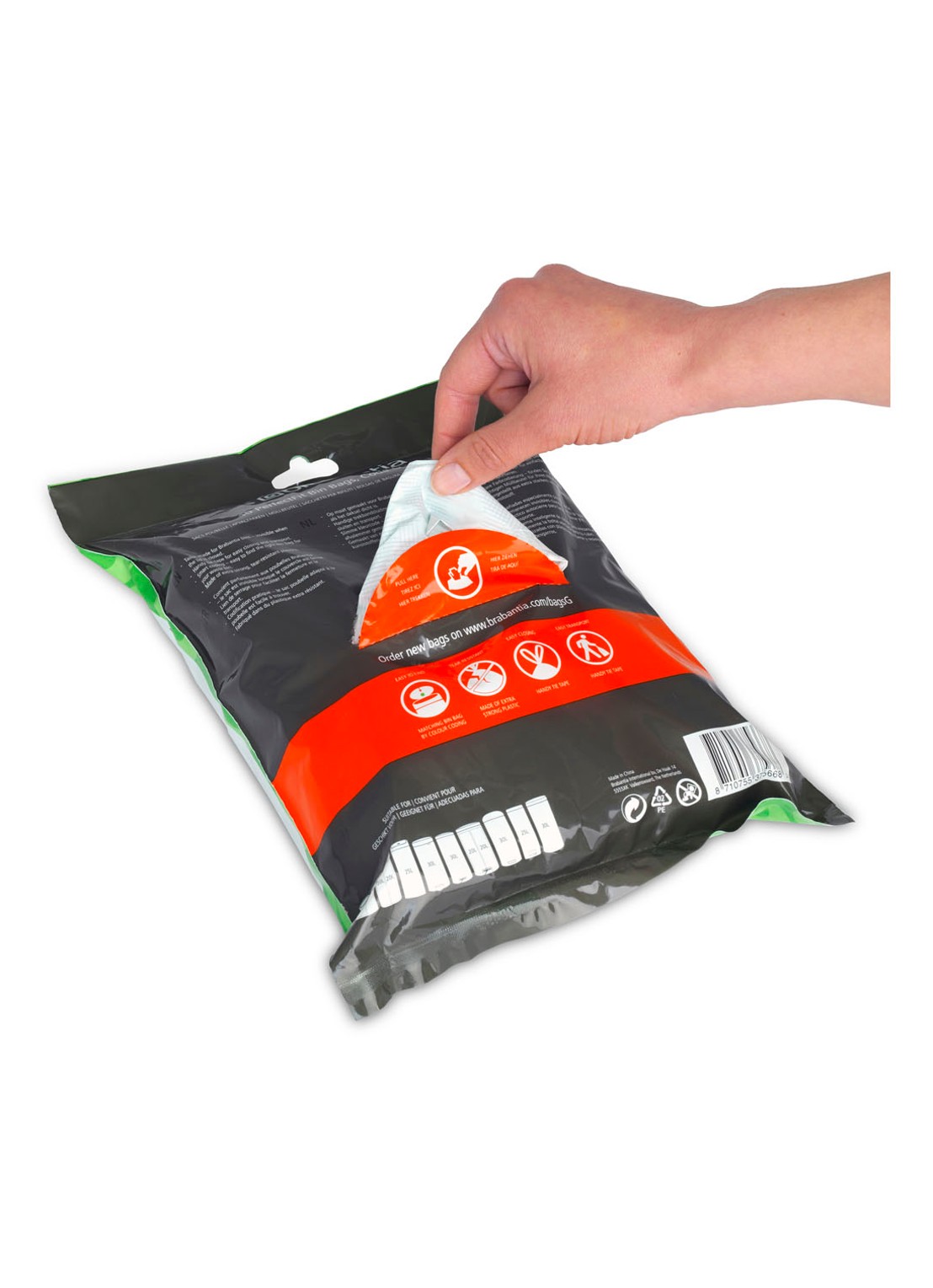 Brabantia Perfect Fit afvalzakken code G 23-30 L 40 stuks - detail wit