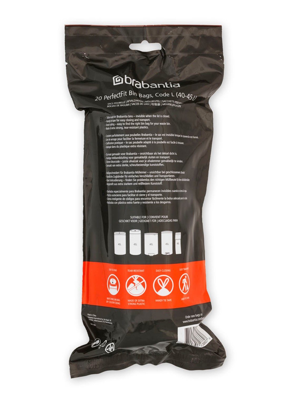 Brabantia Perfect Fit L 20L vuilniszakken 120 stuks  - detail 3 wit