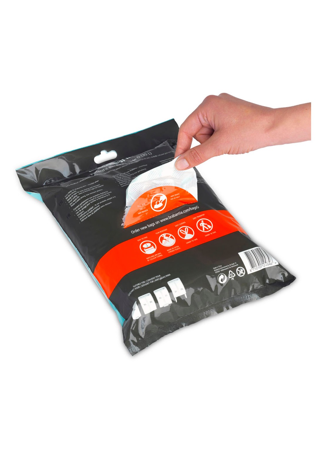 Brabantia PerfectFit Extra Strong O 30L vuilniszakken 40 stuks - detail 3 wit