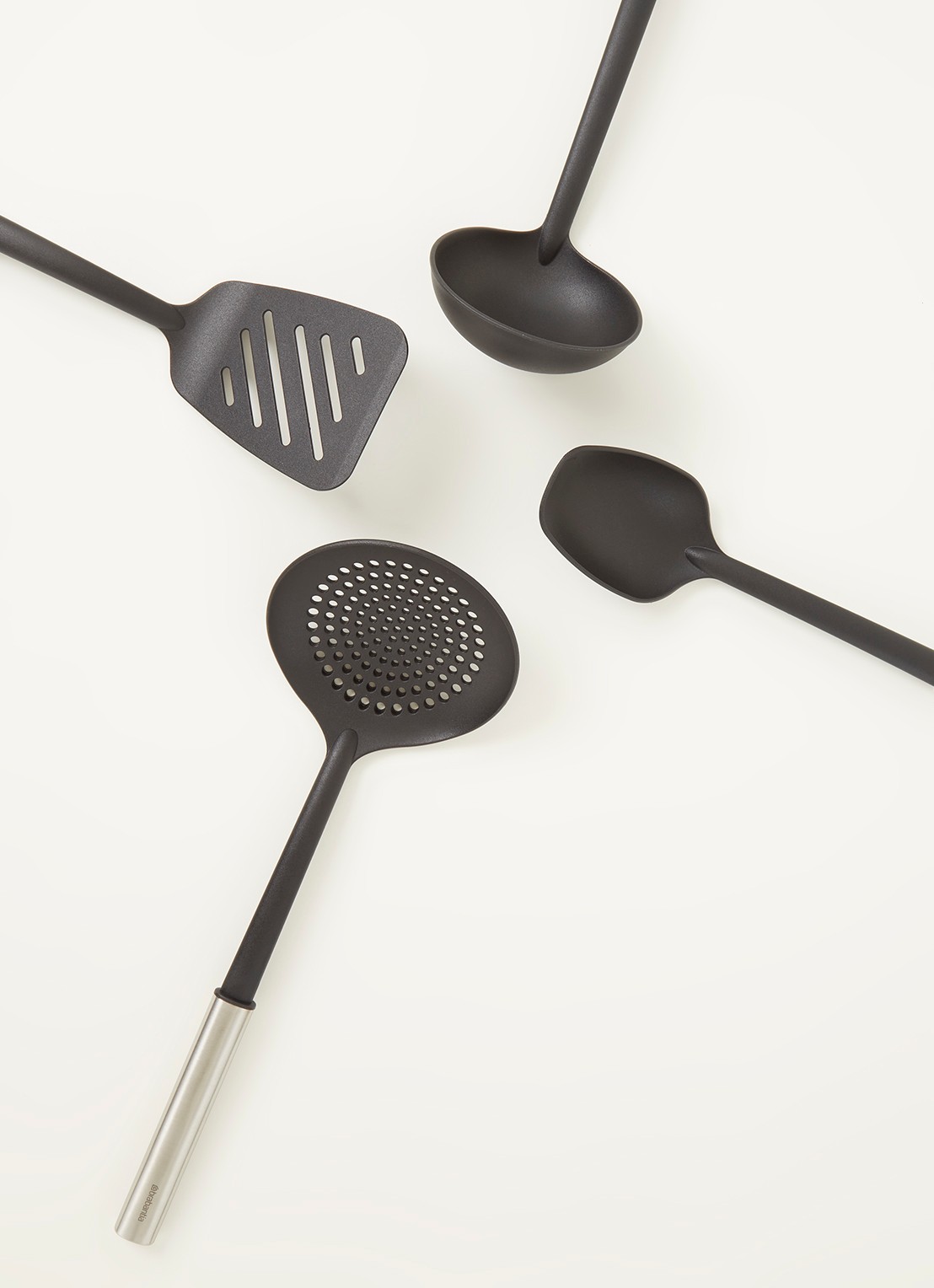 Brabantia Profile anti-aanbak keukengerei set van 4  - detail zwart