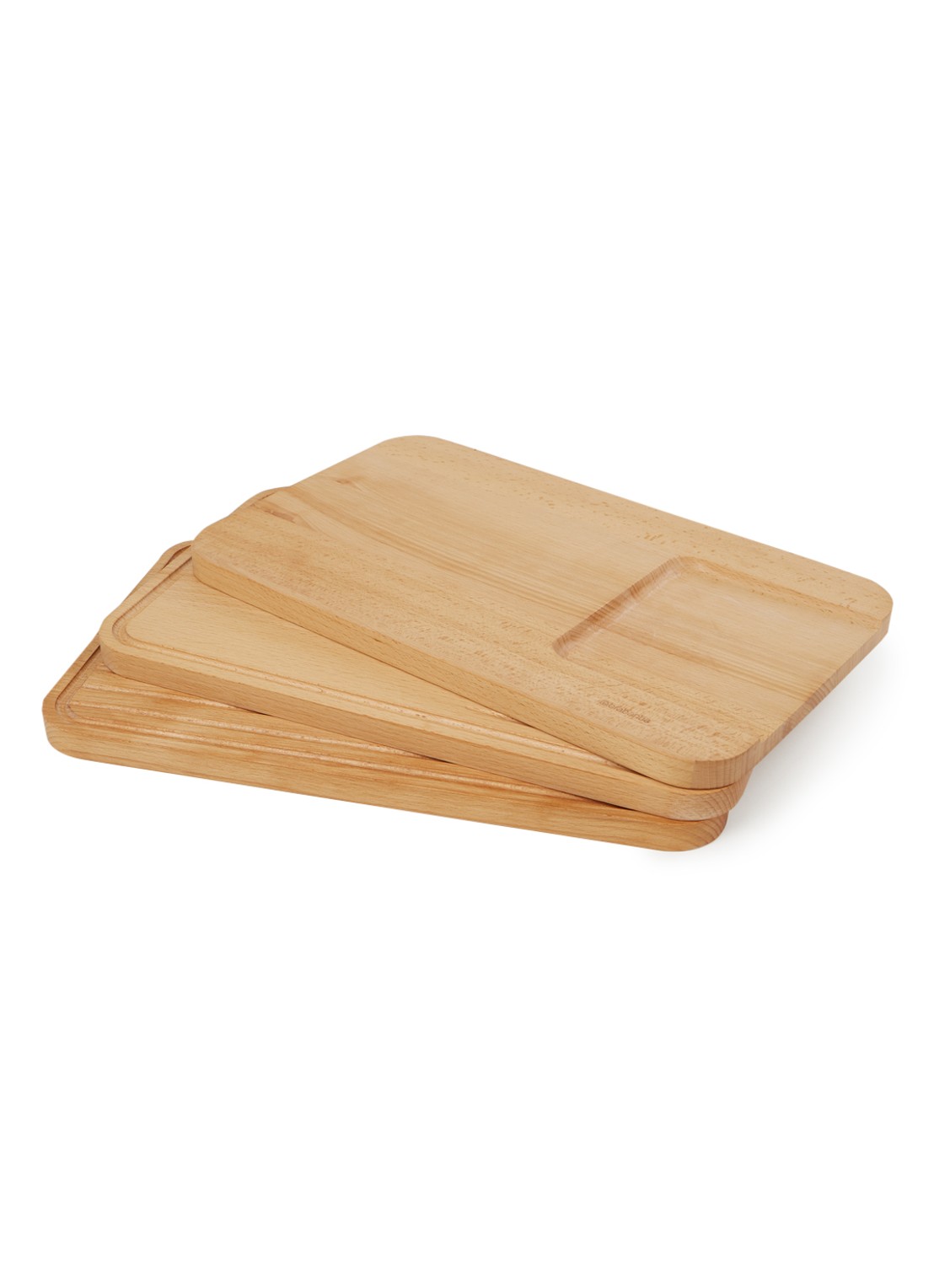 Brabantia Profile snijplank van hout set van 3 - voorkant lichtbruin